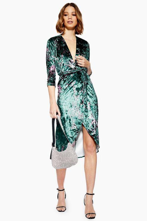 hope and ivy green wrap dress