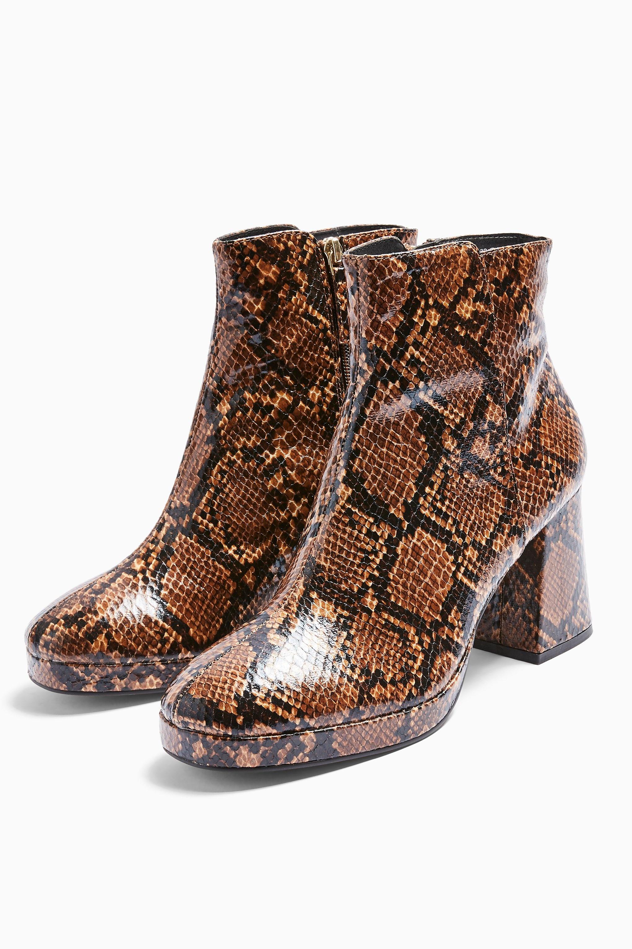 snake platform booties