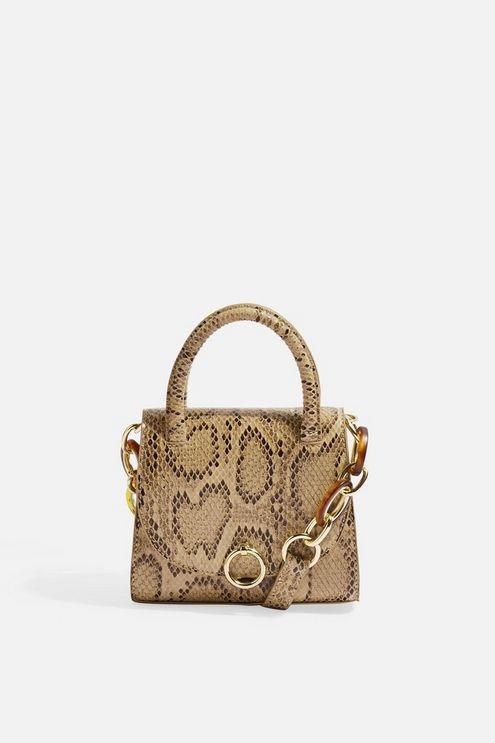 snake print mini bag