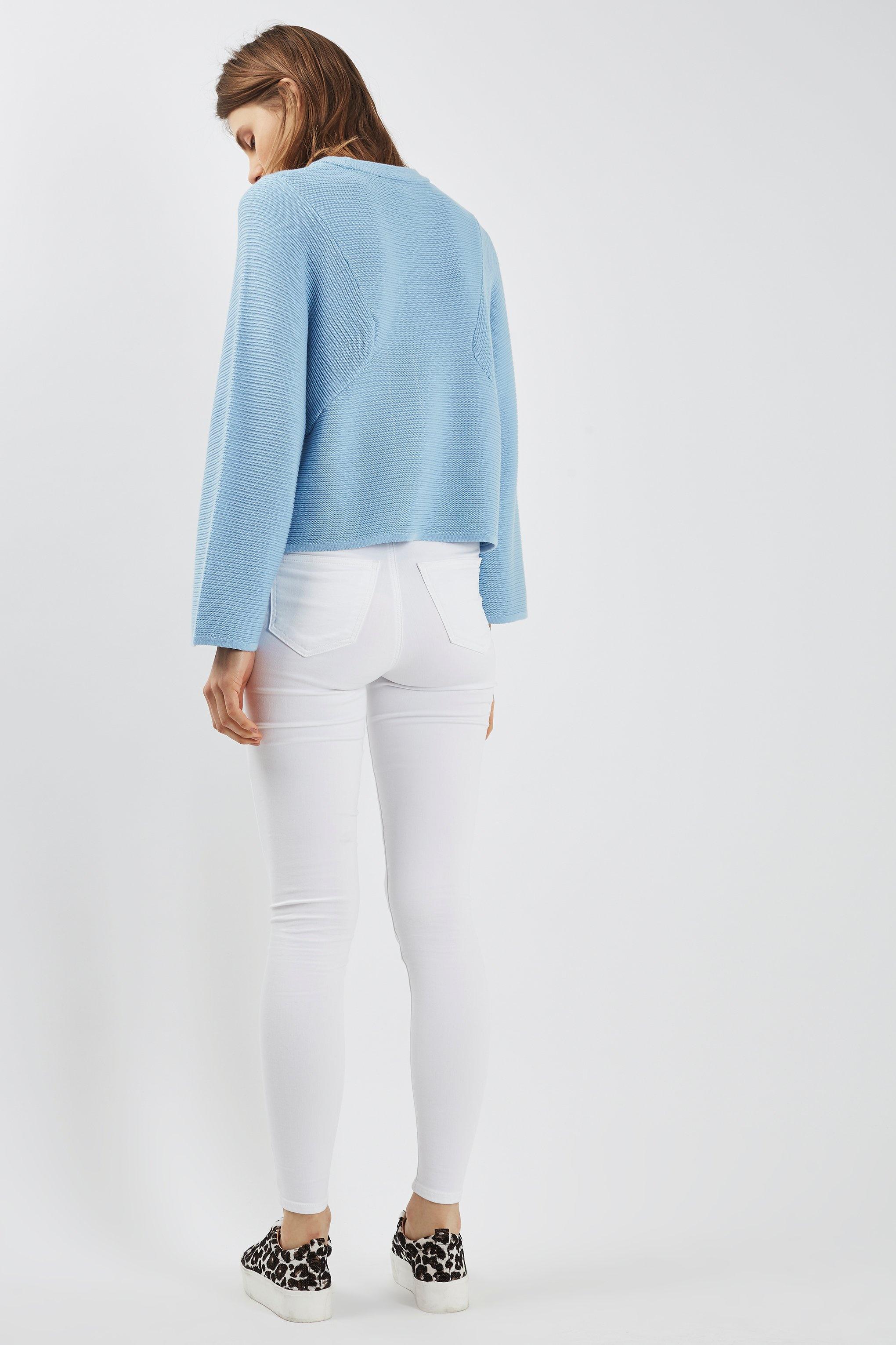 topshop white editor jeans
