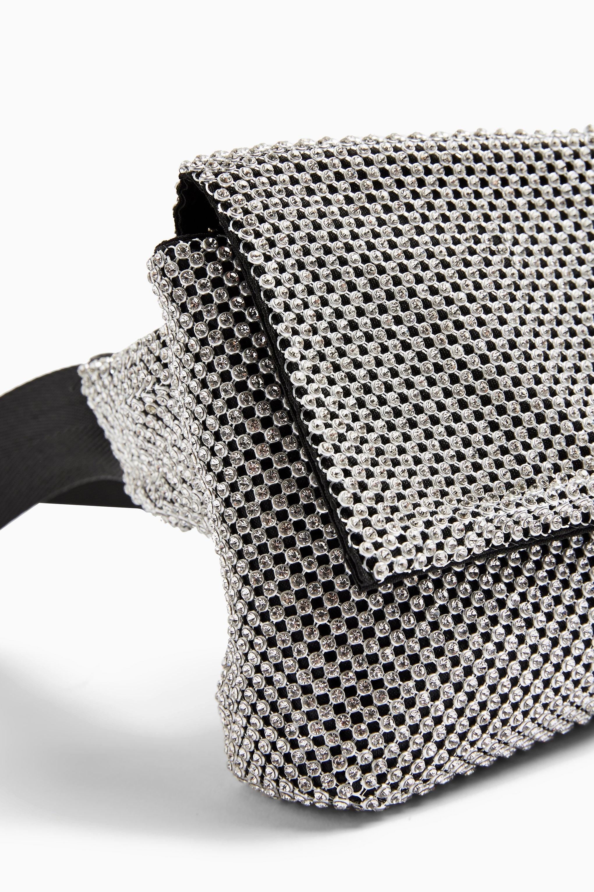 black diamante bum bag