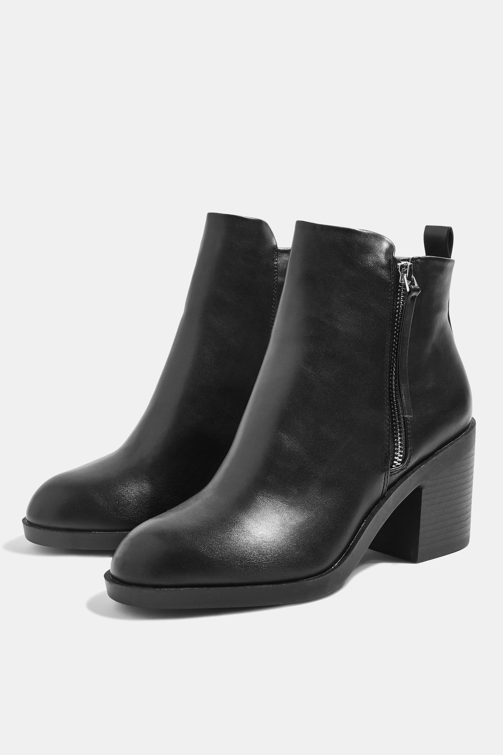 TOPSHOP Brittney Ankle Boots in Black - Lyst