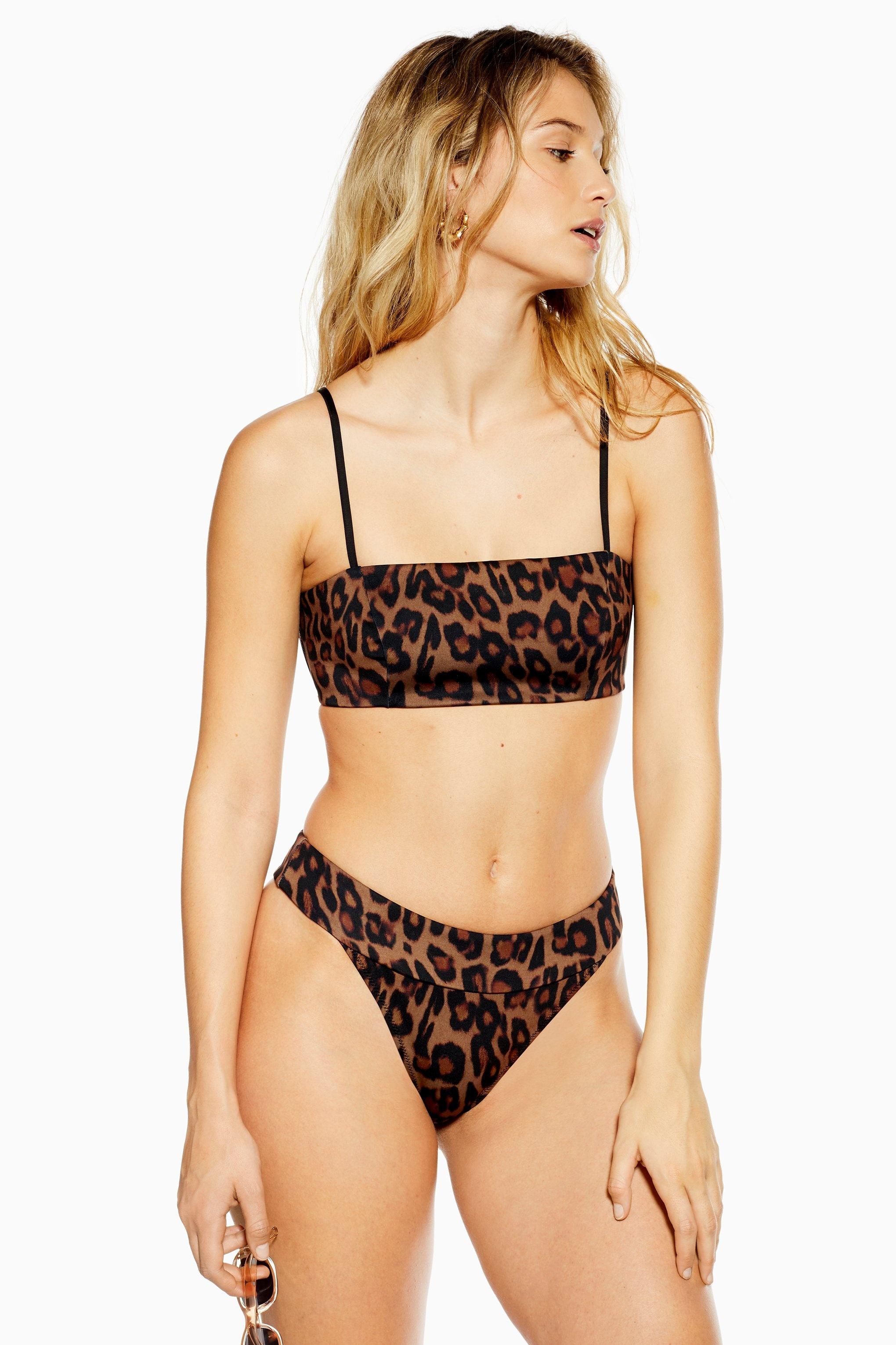 topshop leopard swimsuit