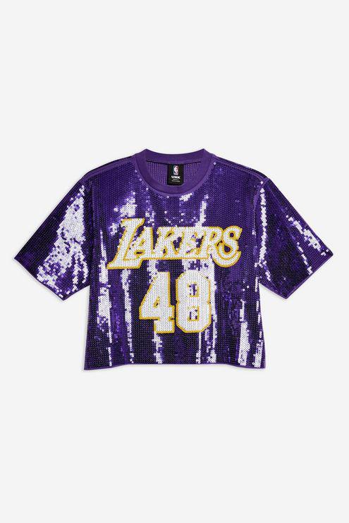 purple sequin crop top