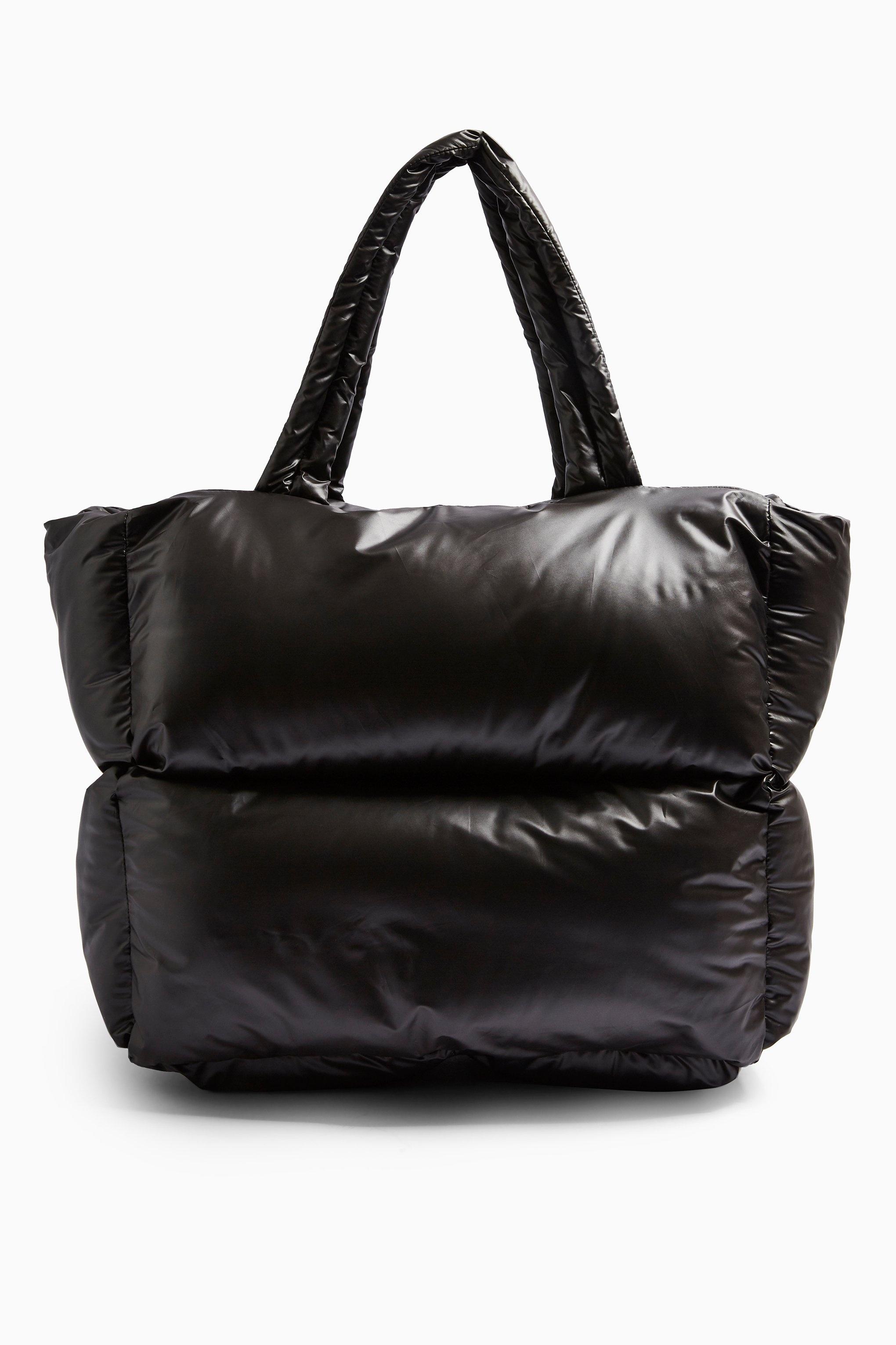 TOPSHOP Synthetic Considered Casa Black Puffer Tote Bag - Lyst