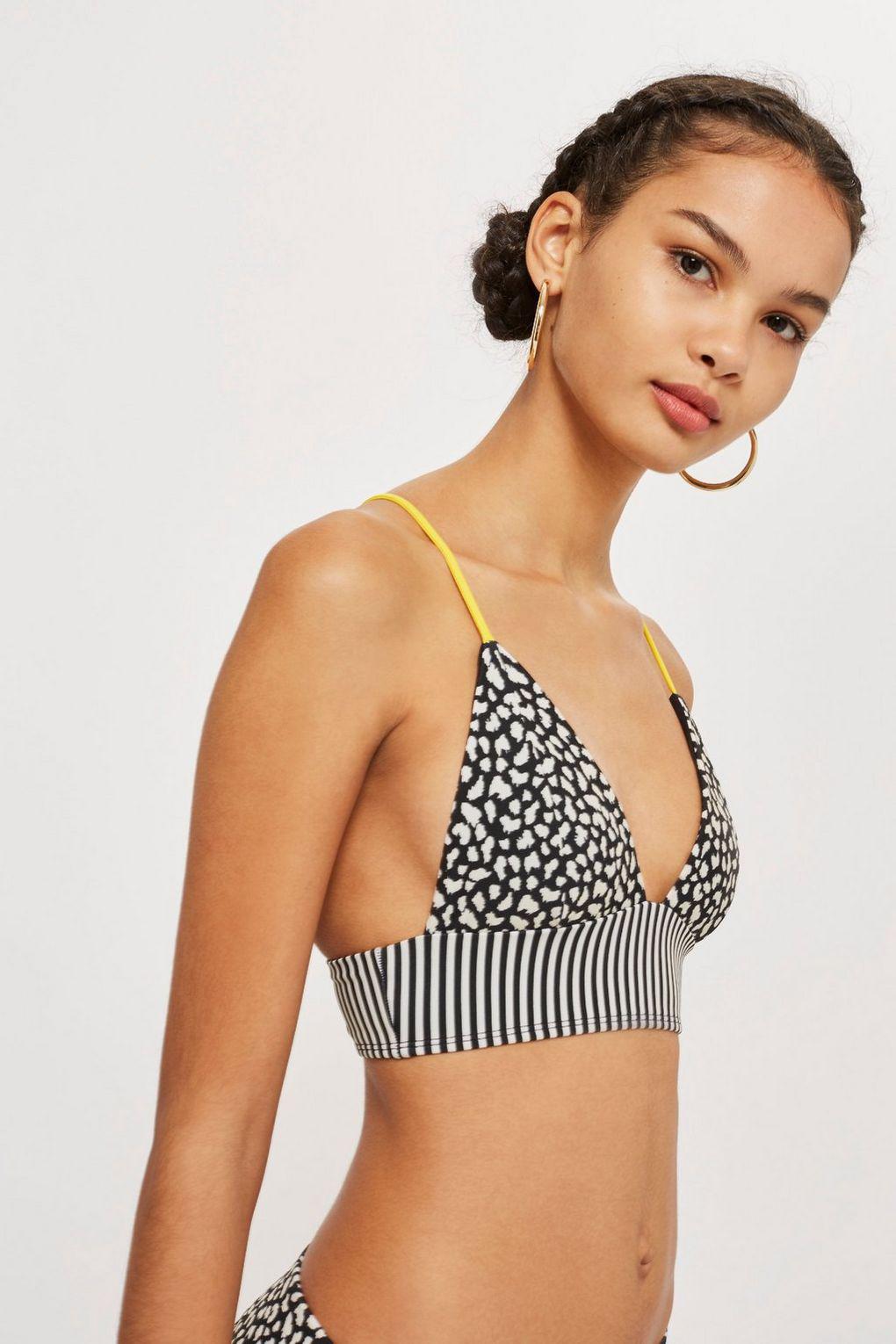 longline triangle bikini top