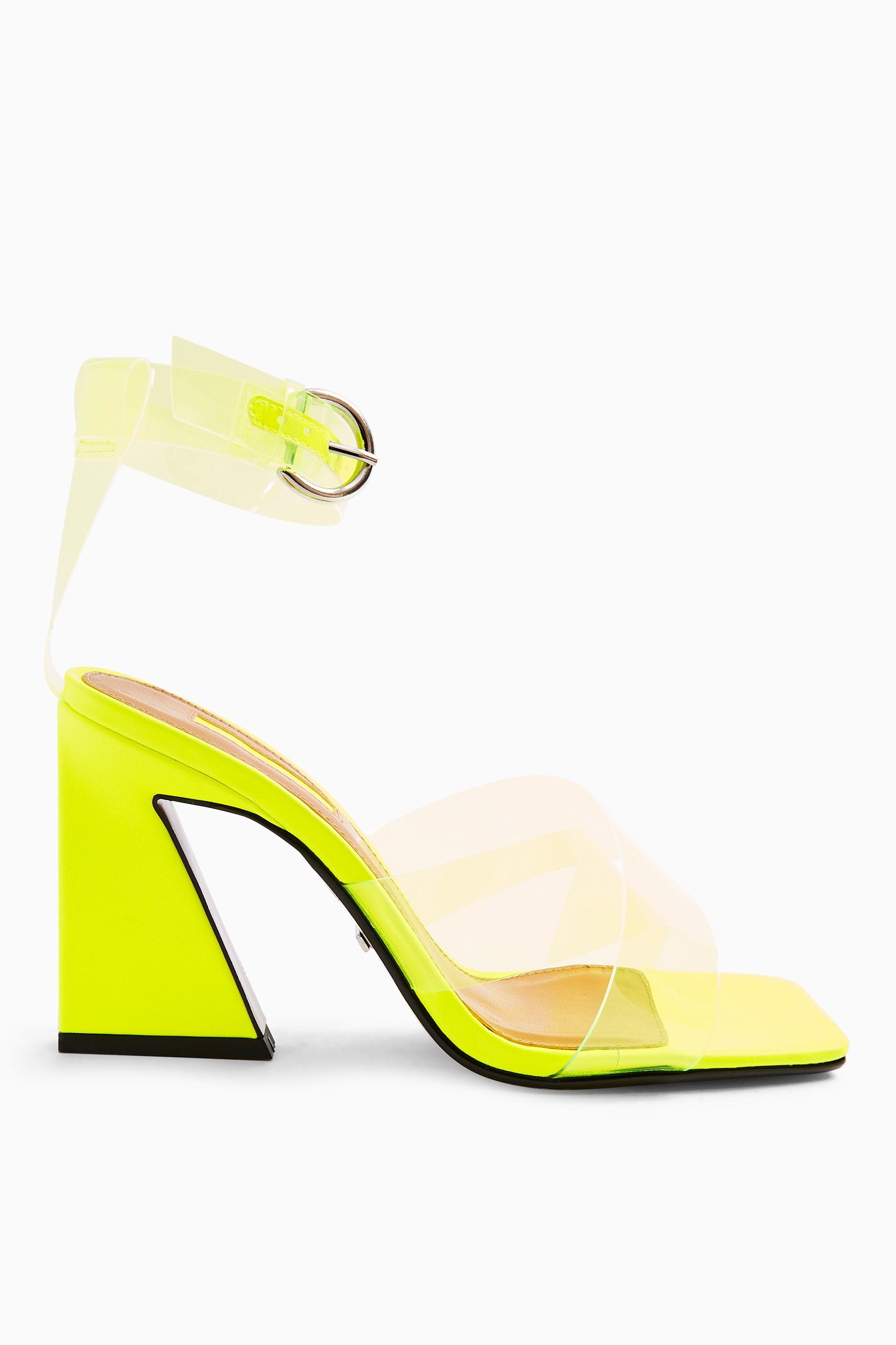 fluro yellow heels