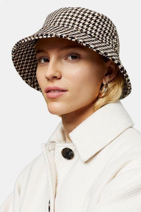 houndstooth bucket hat