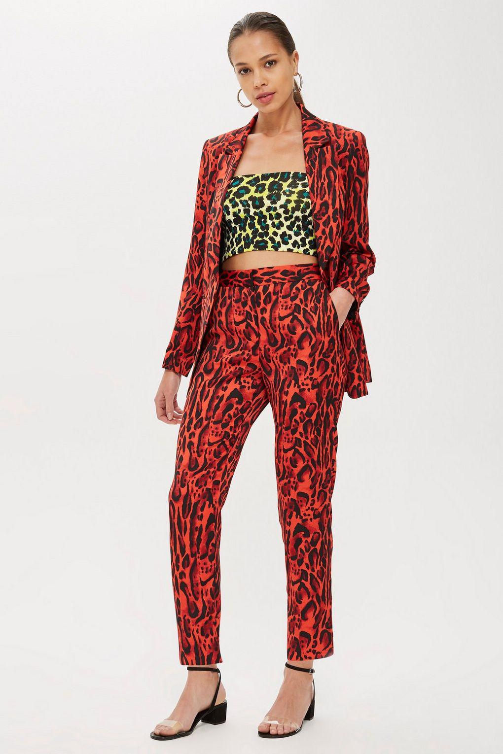 red leopard suit