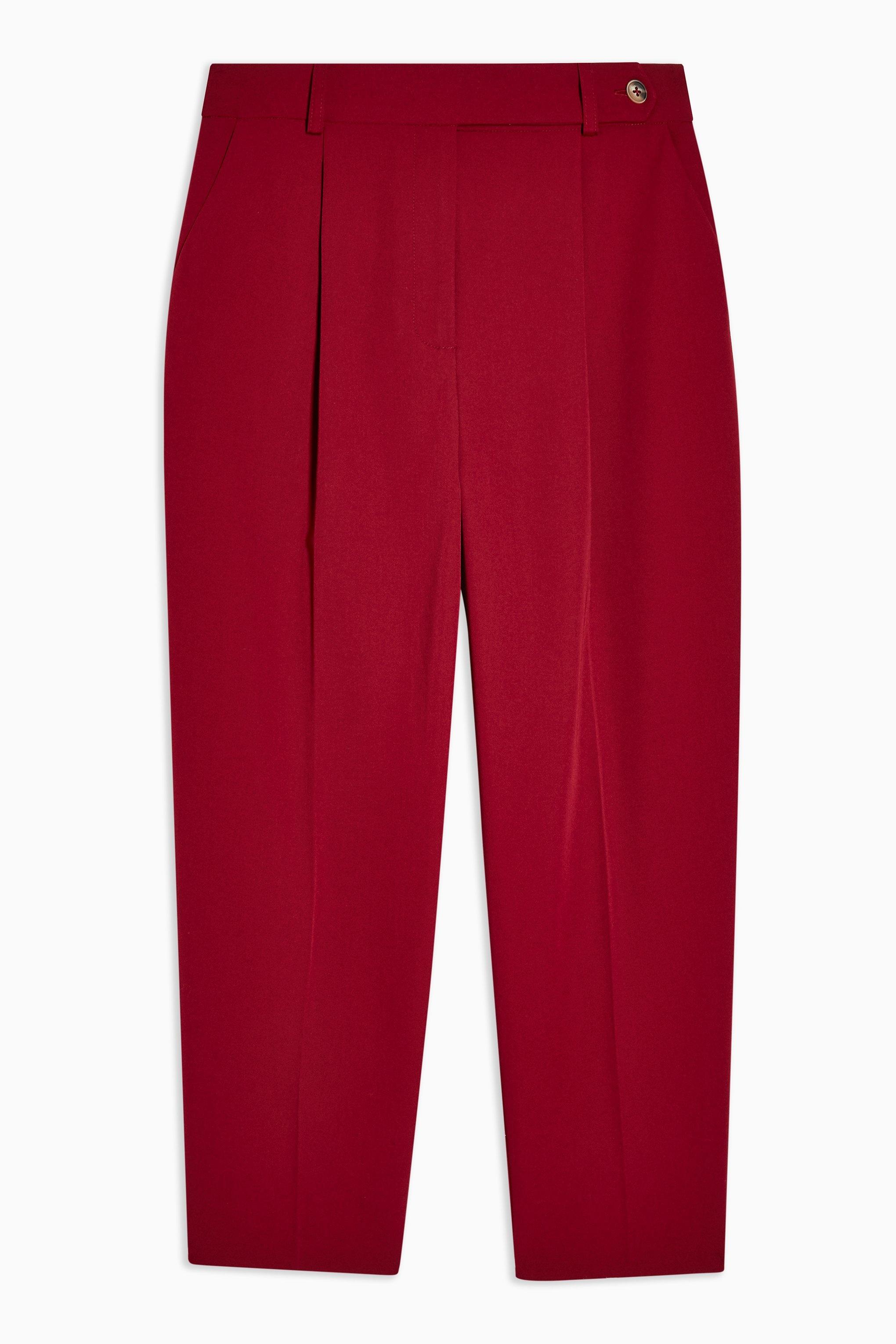 petite red trouser suit