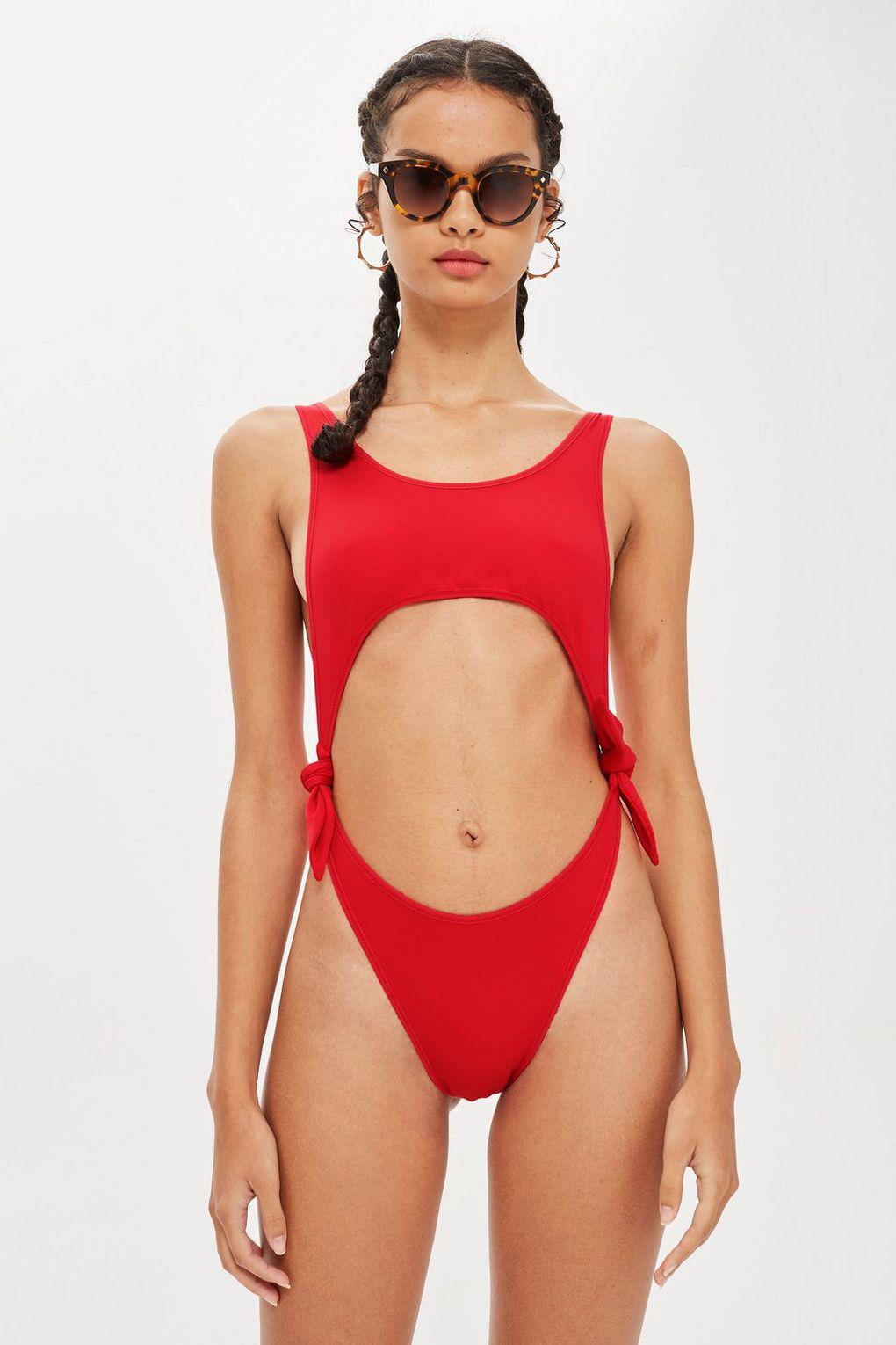 topshop red swimsuit