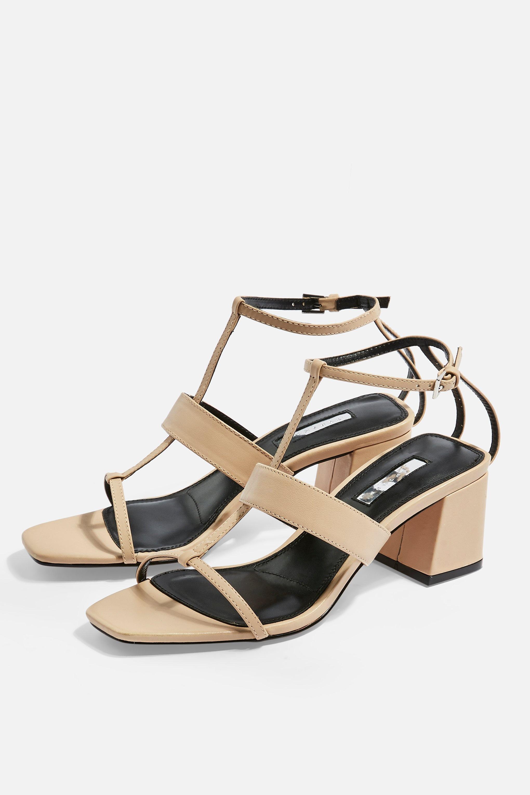 nude t bar sandals
