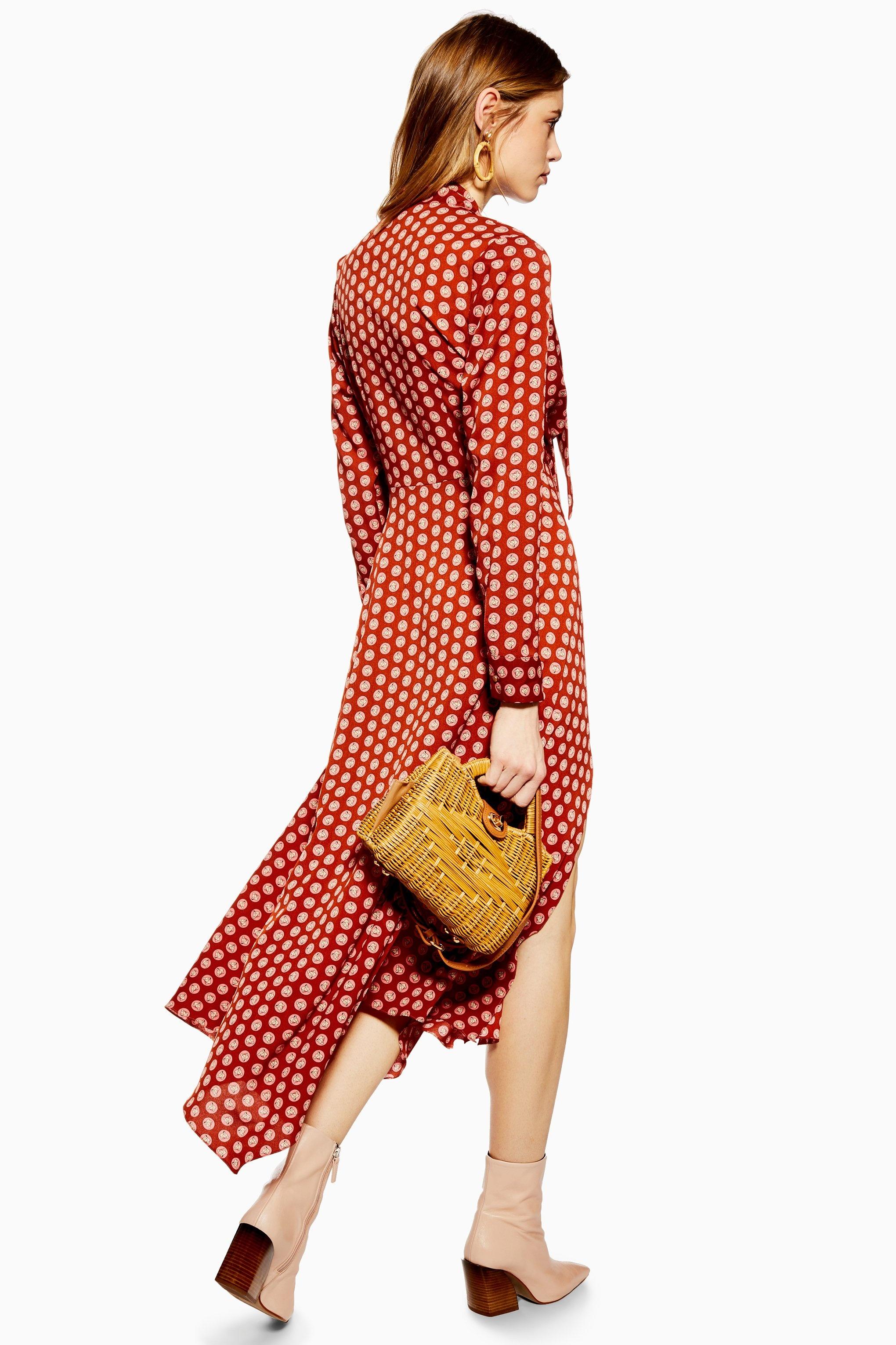 topshop horse print midi dress
