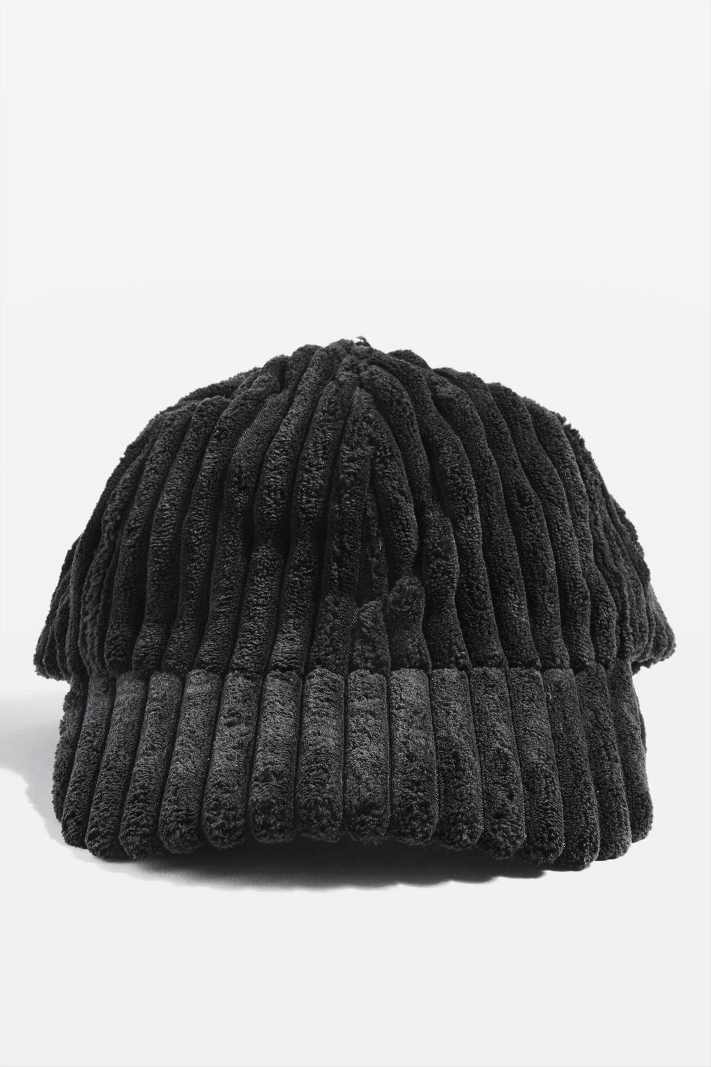 Download TOPSHOP Corduroy Baseball Cap in Black - Lyst