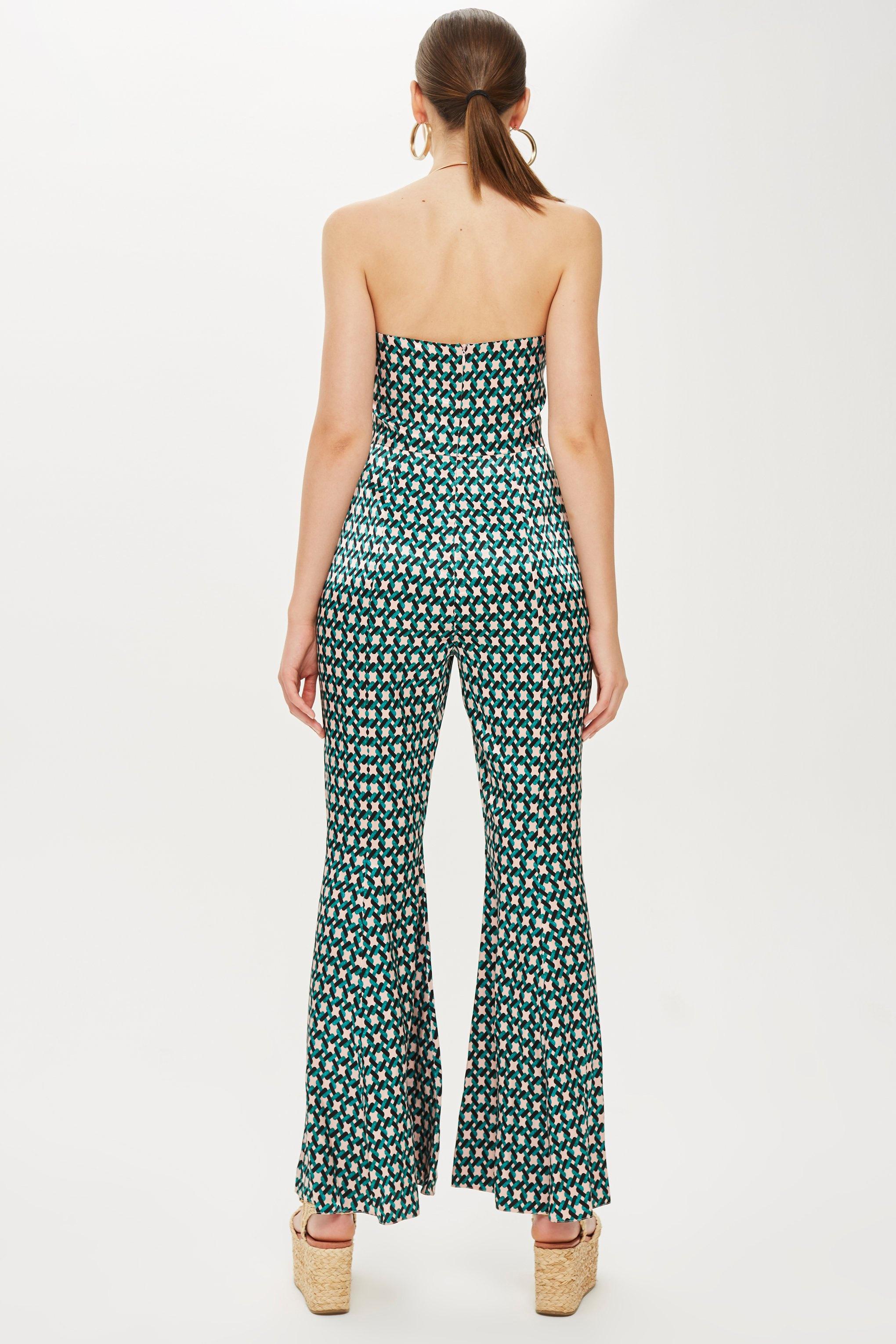 topshop geo print jumpsuit