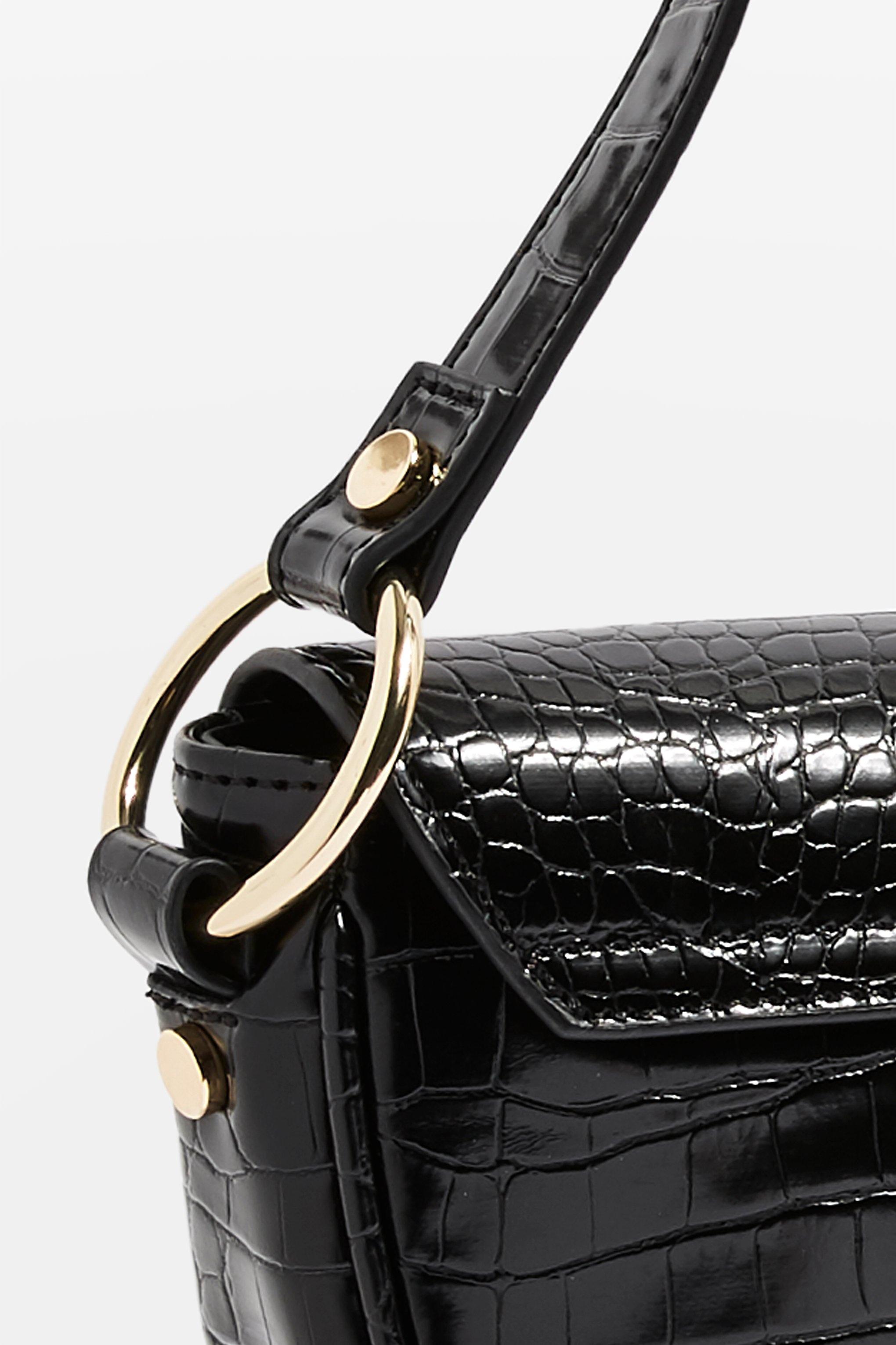 demi croc shoulder bag