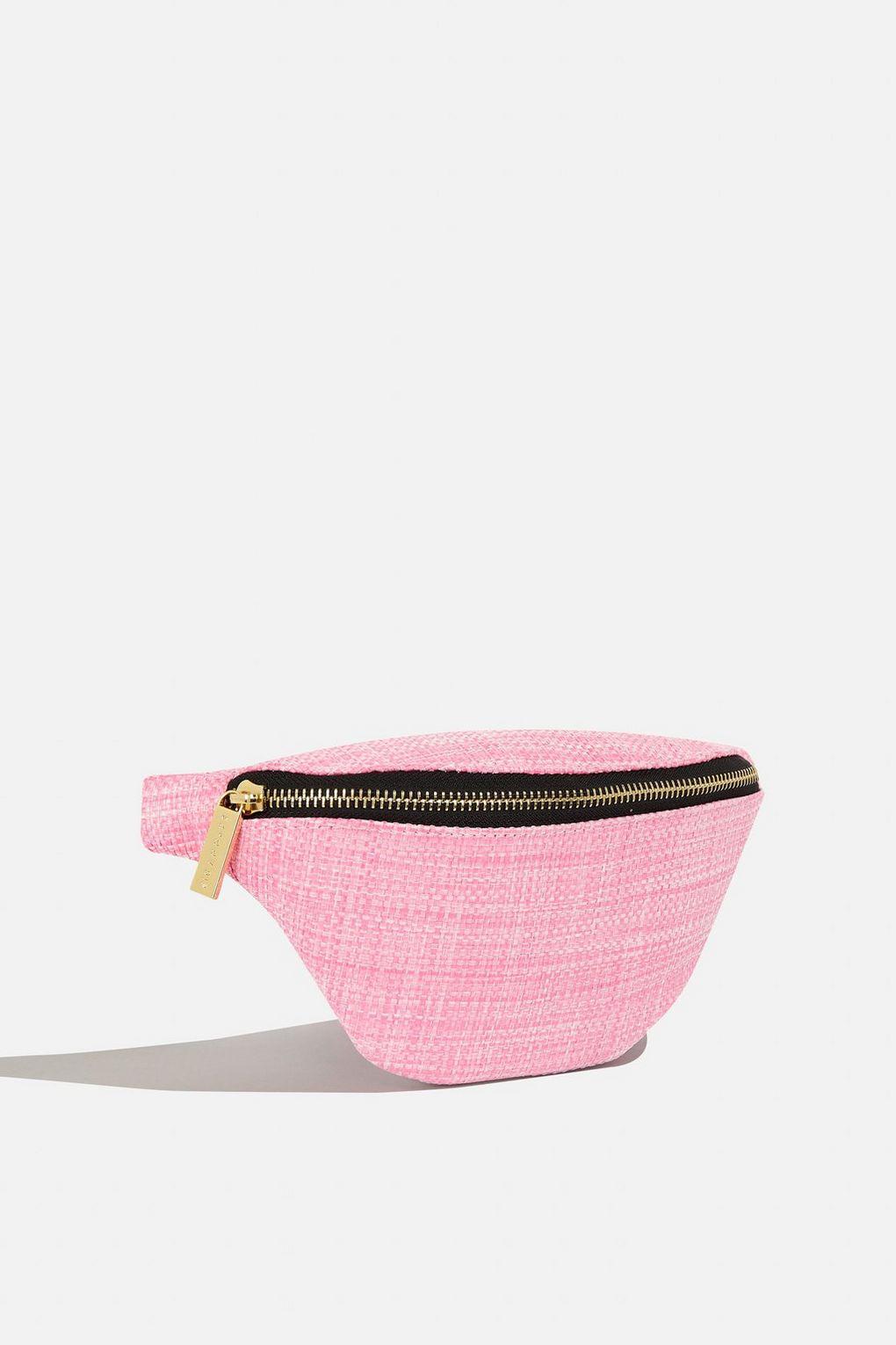 raffia bum bag