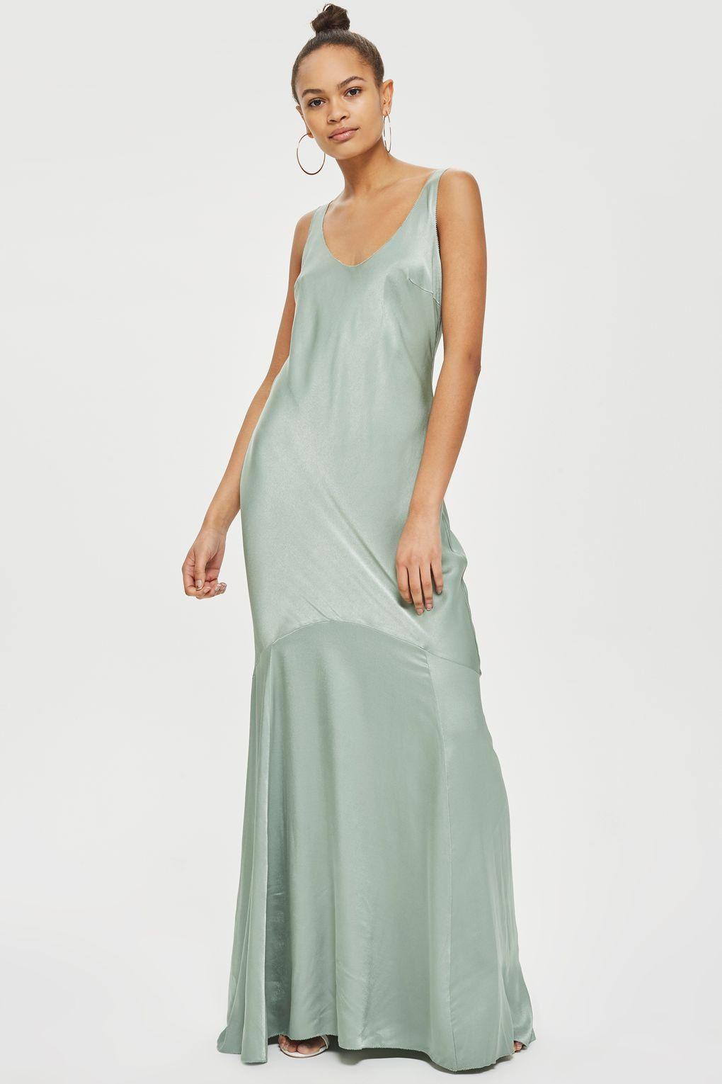 topshop red fishtail dress