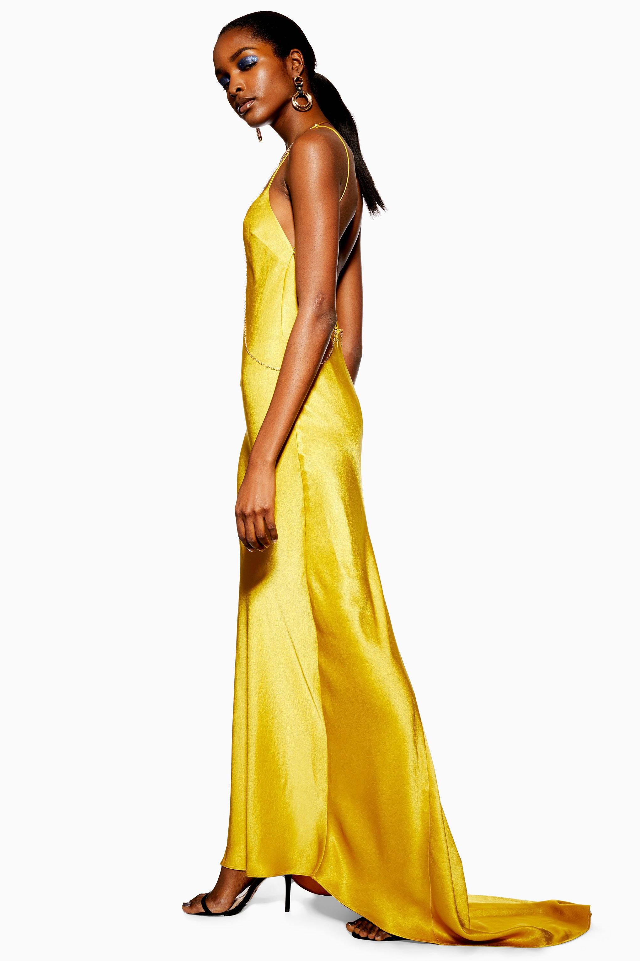 satin chain maxi dress