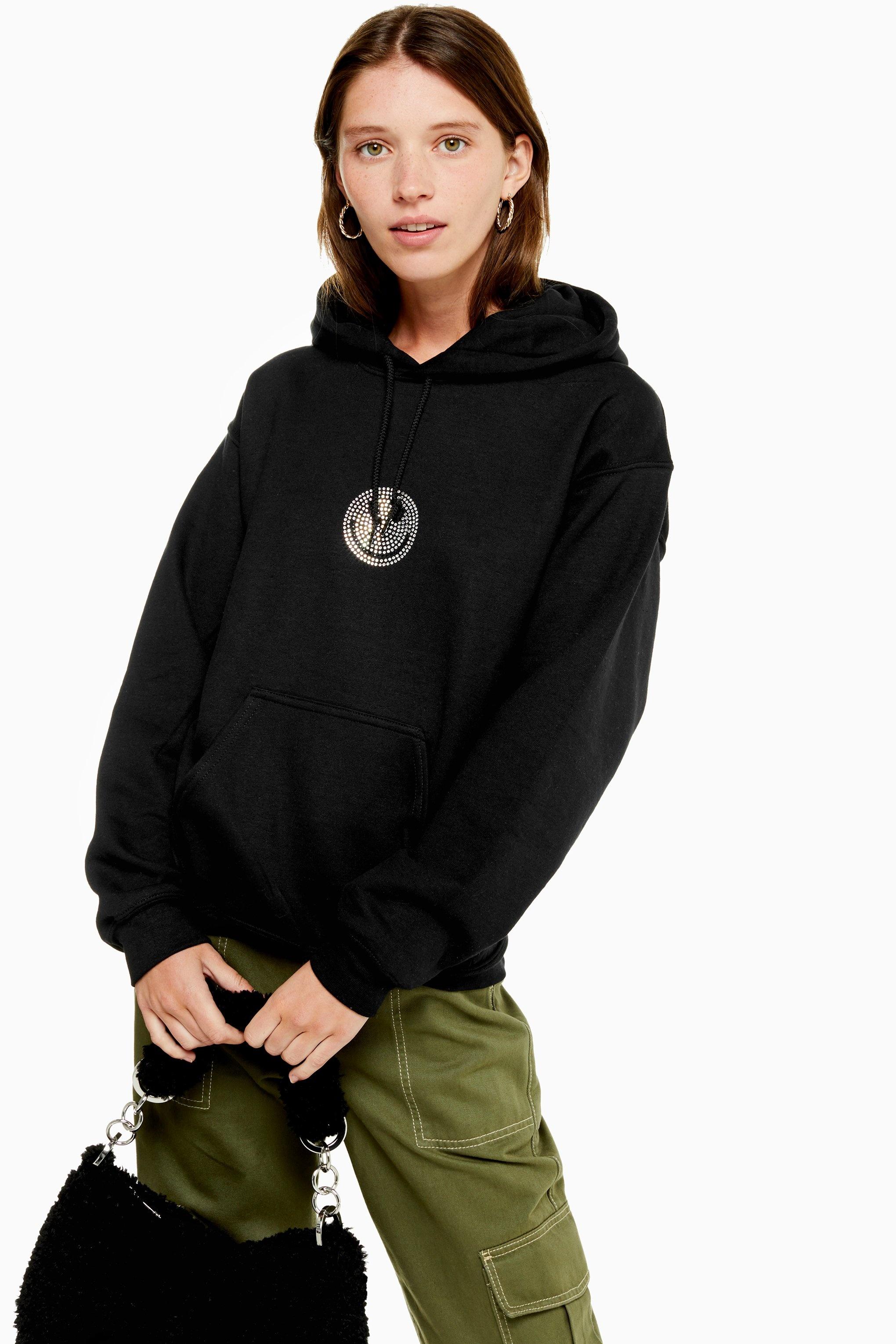 topshop black hoodie