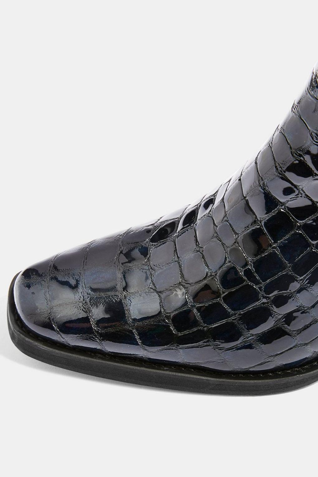 mason crocodile effect chelsea boots