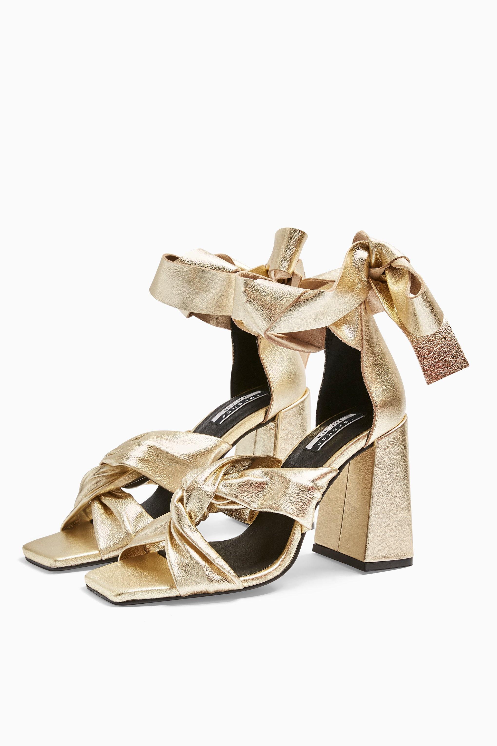 topshop gold shoes