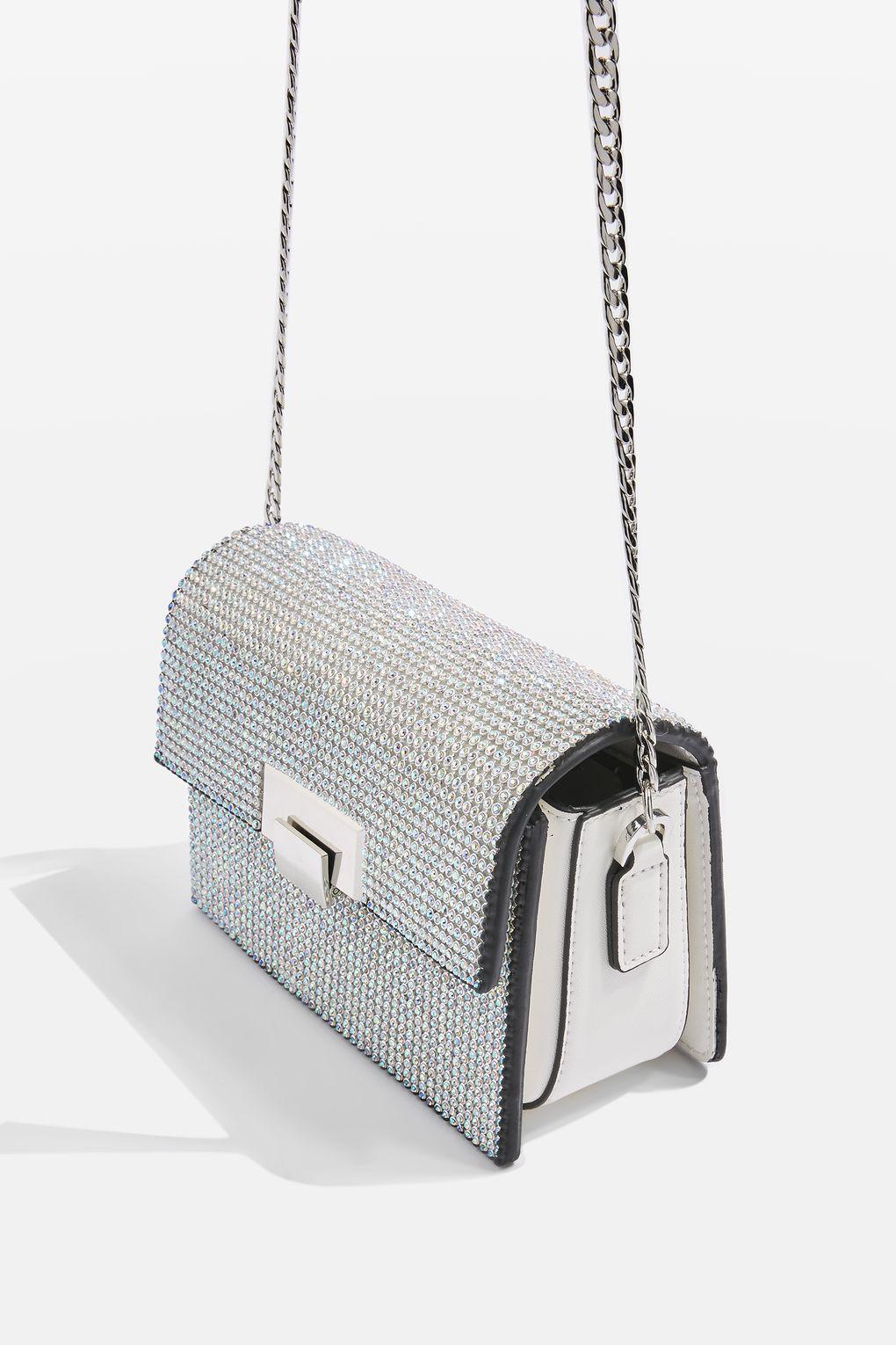 diamante cross body bag
