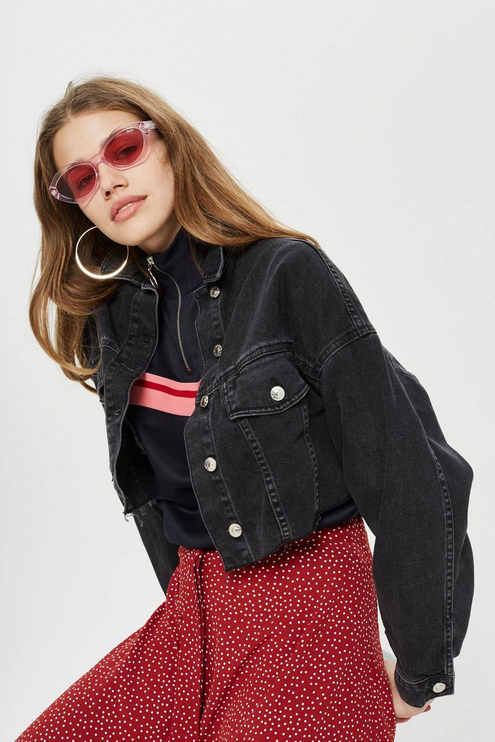 hacked off denim jacket