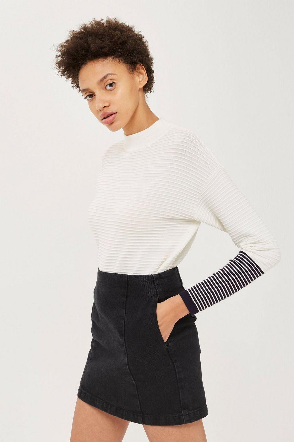 Topshop a line denim skirt Clearance