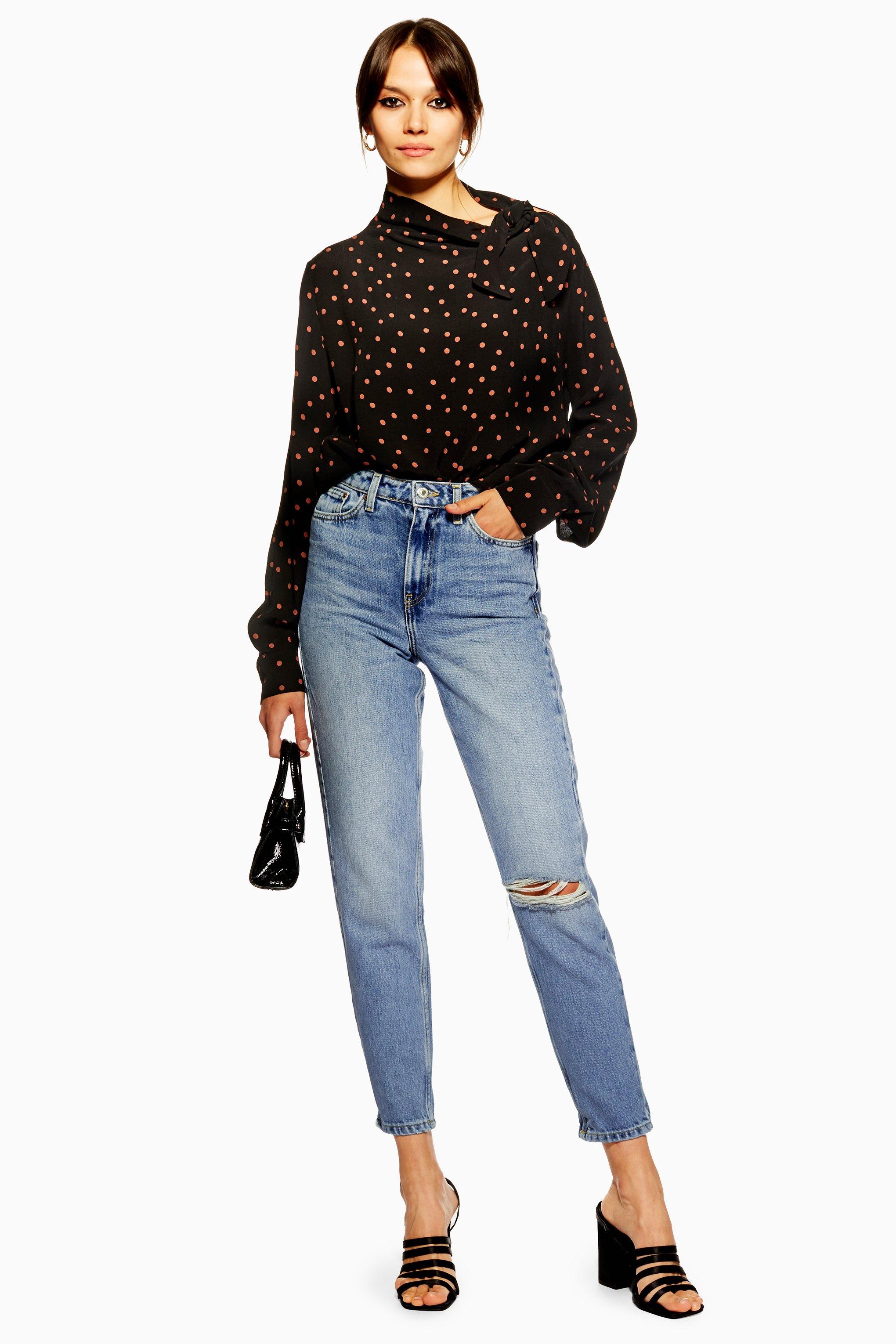 bleach ripped mom jeans