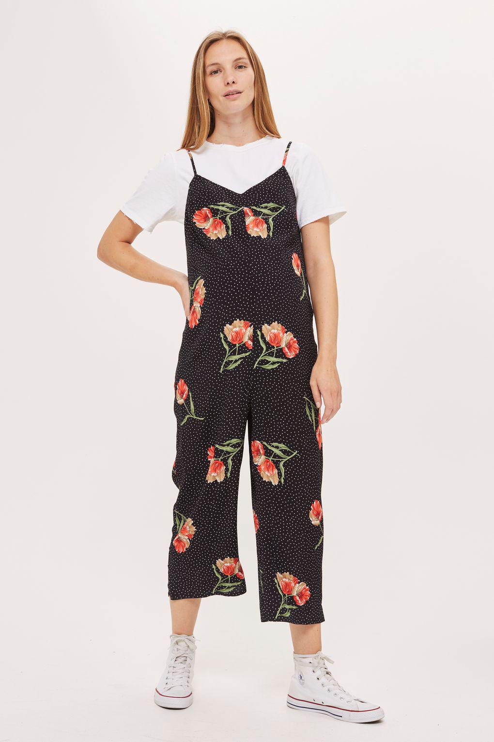 maternity floral jumpsuit