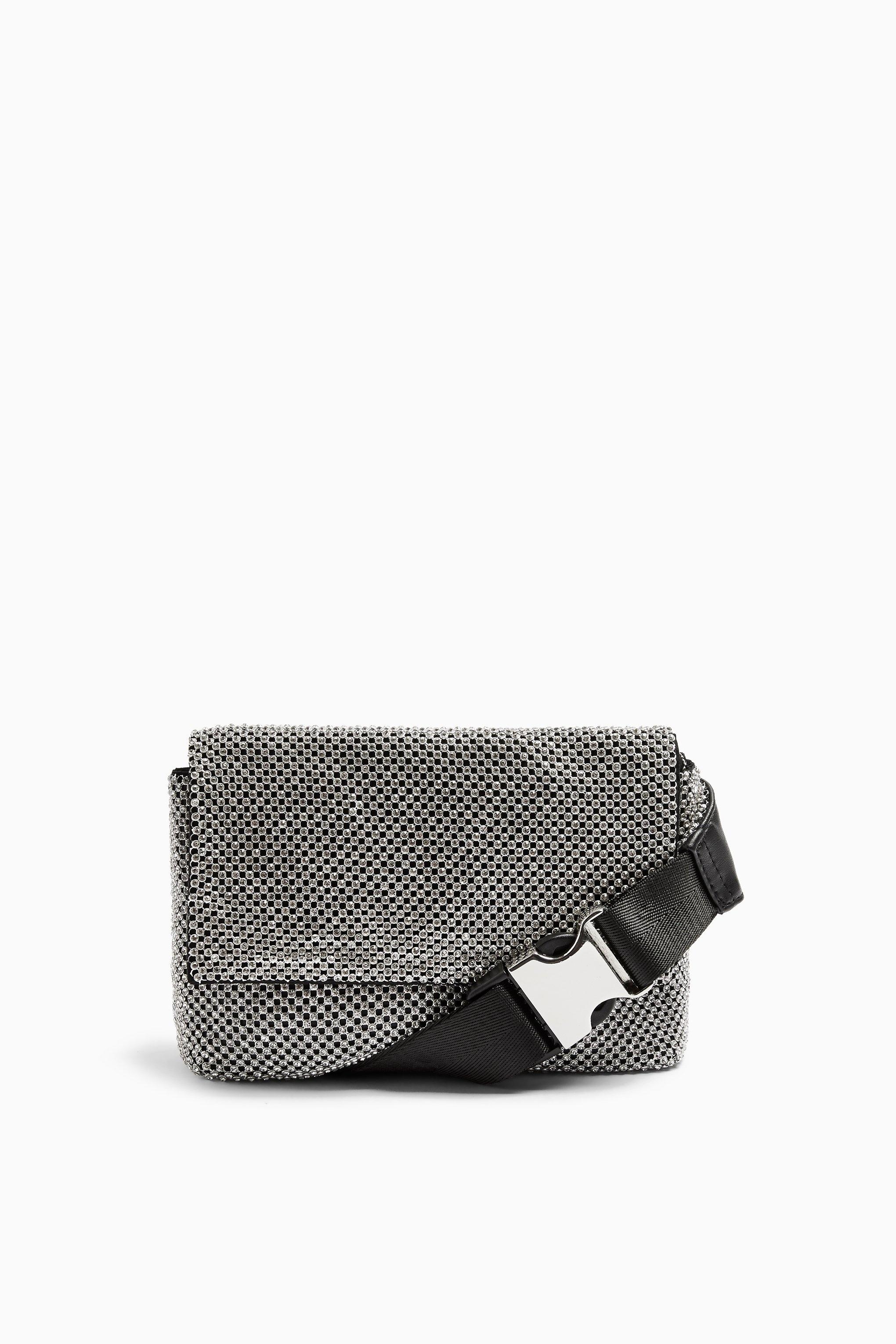 black diamante bum bag