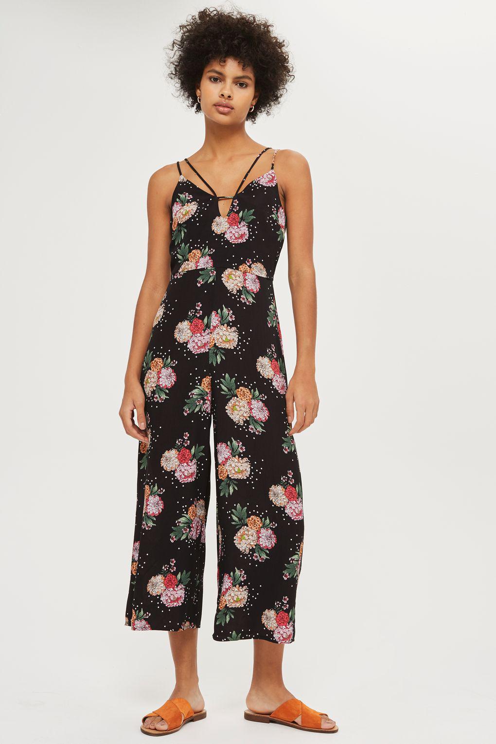 topshop floral jumpsuit