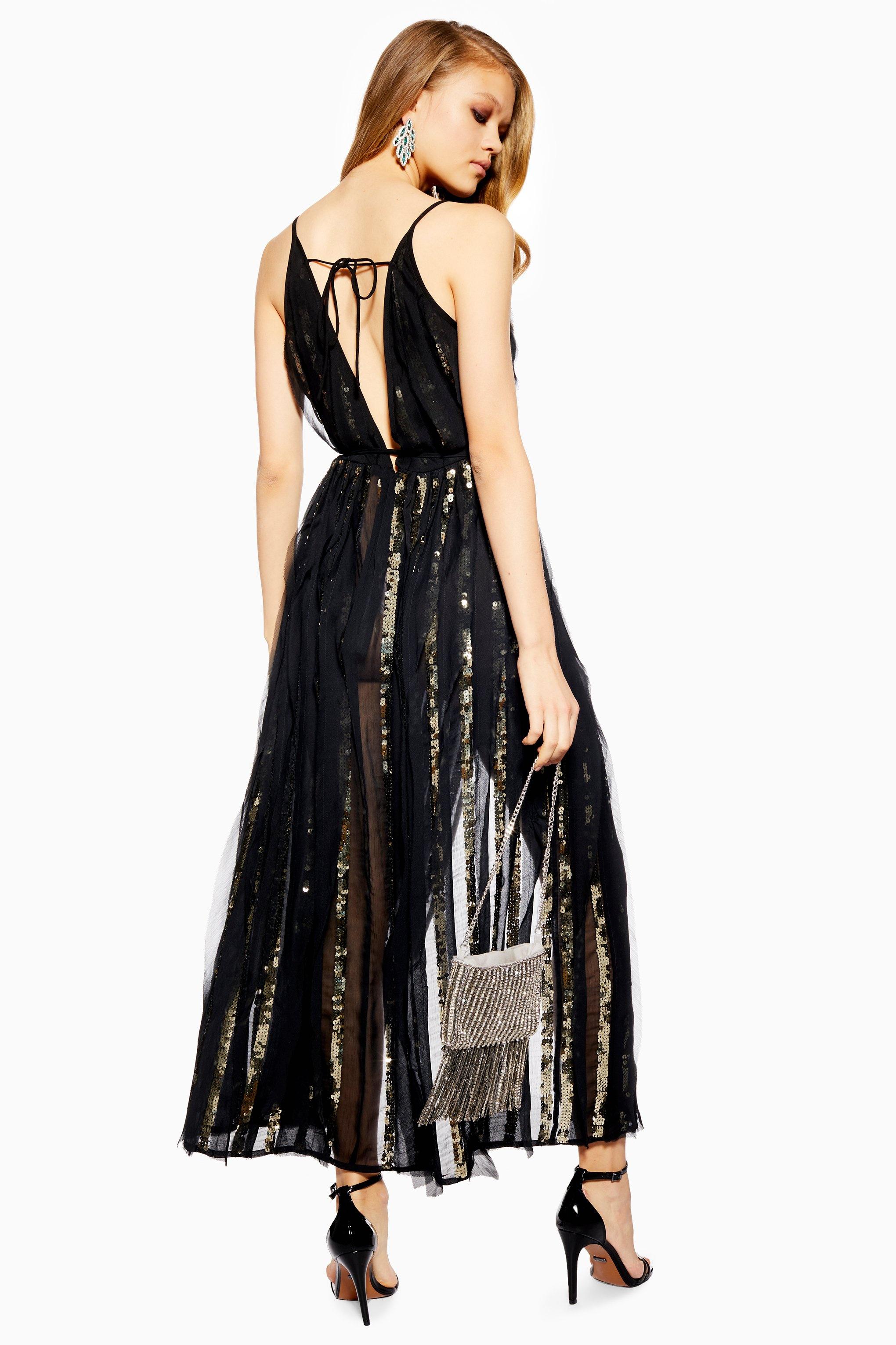 topshop sequin maxi dress