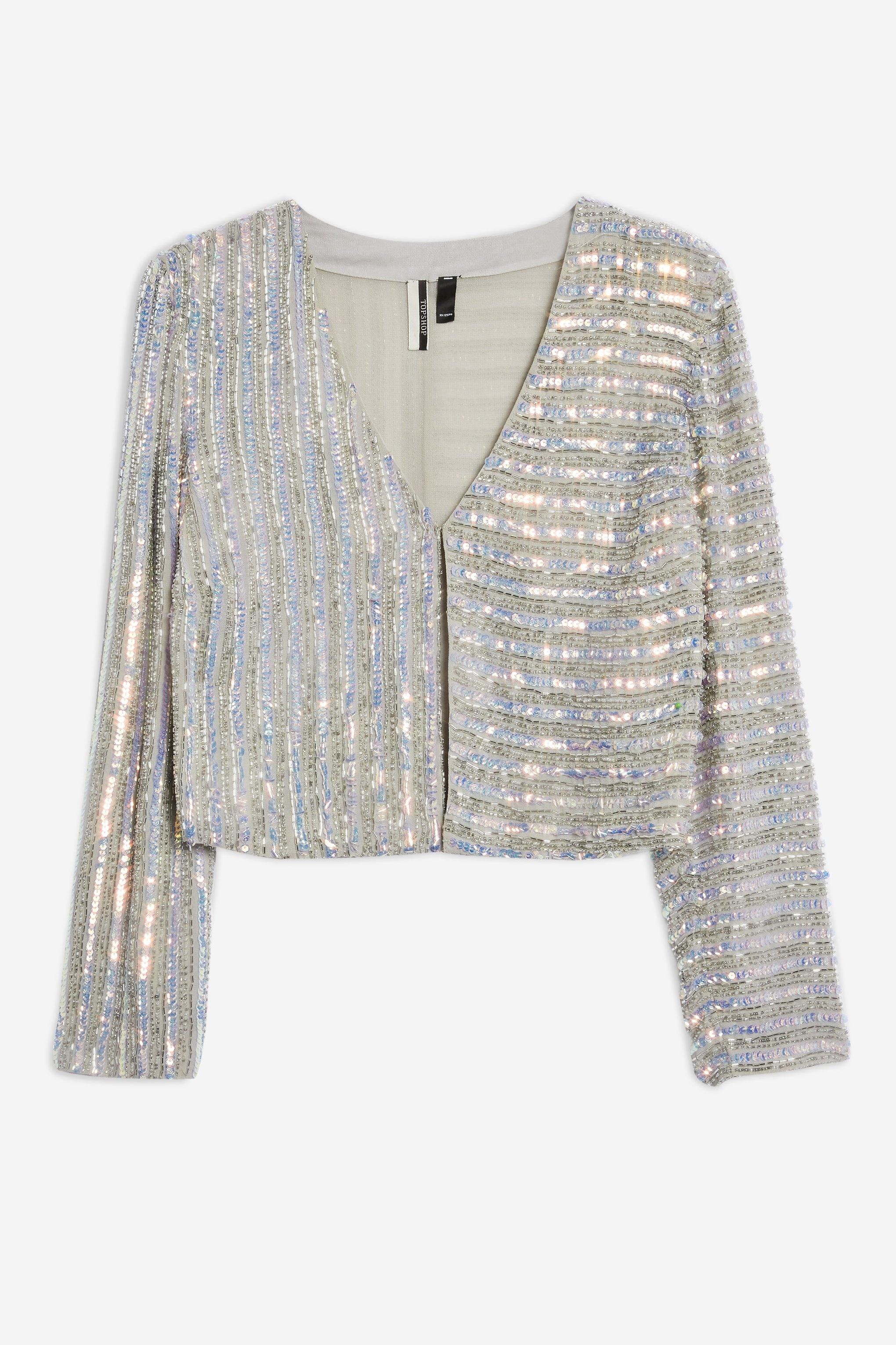 sequin maxi jacket