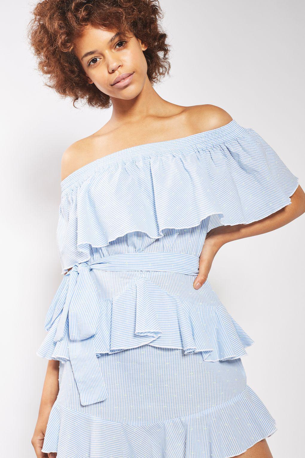 light blue frill dress