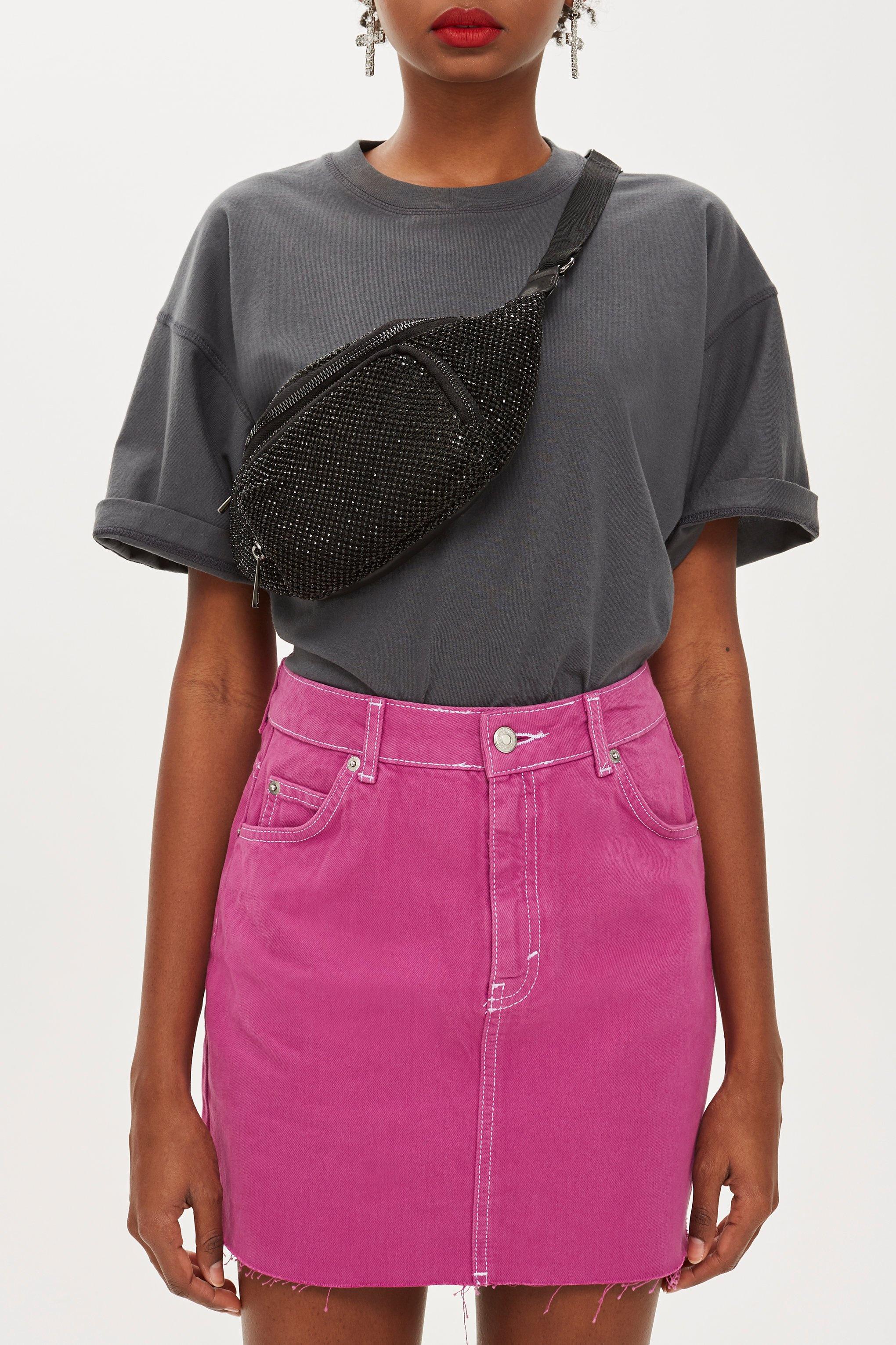 topshop diamante bumbag