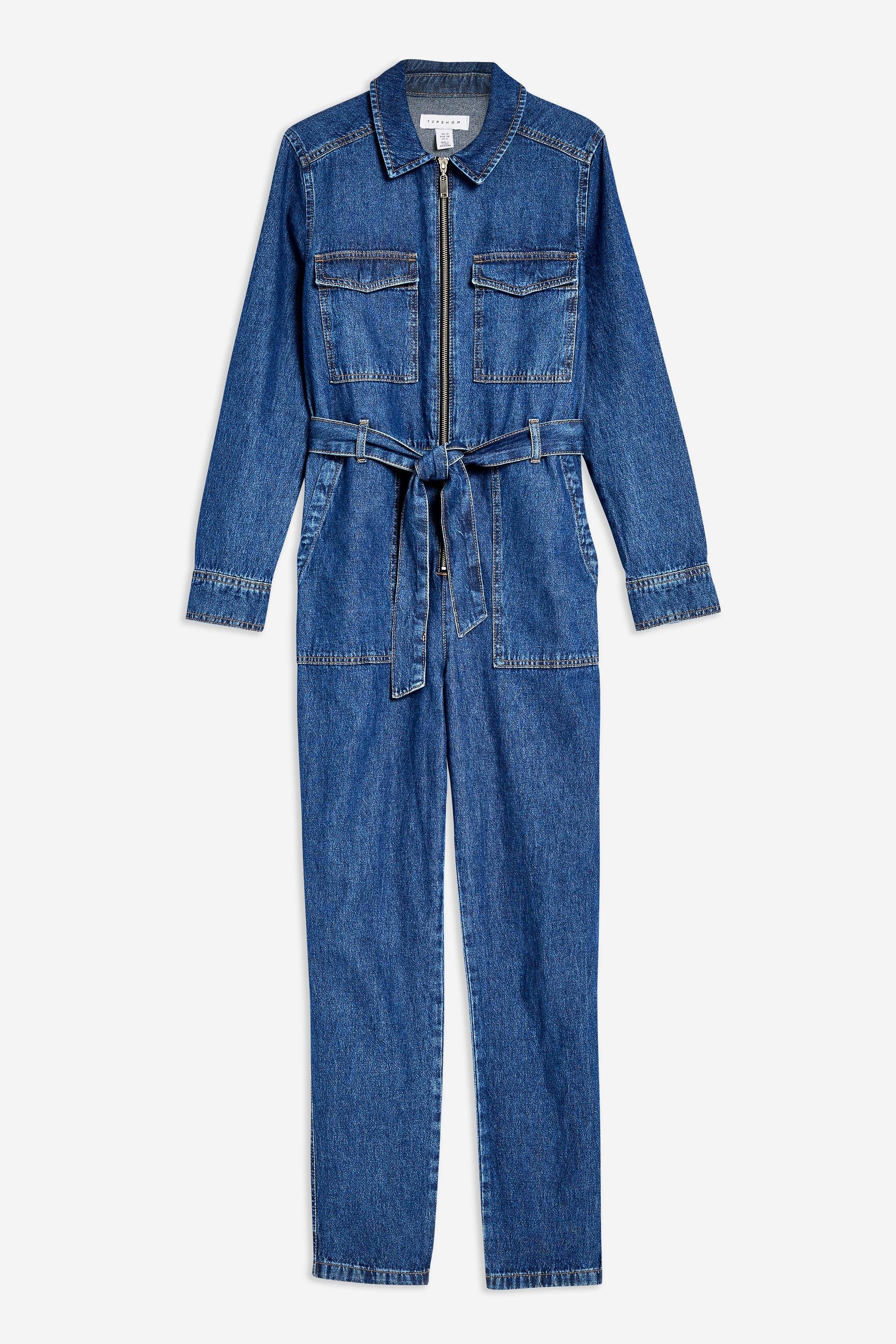 petite denim boiler suit