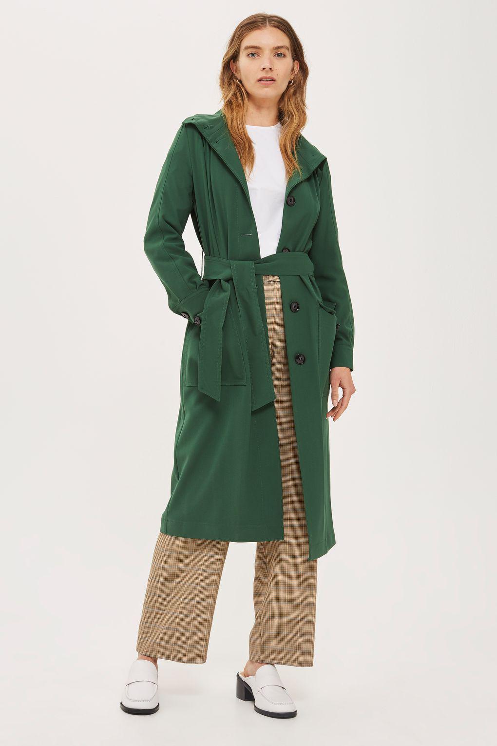 olive green duster coat