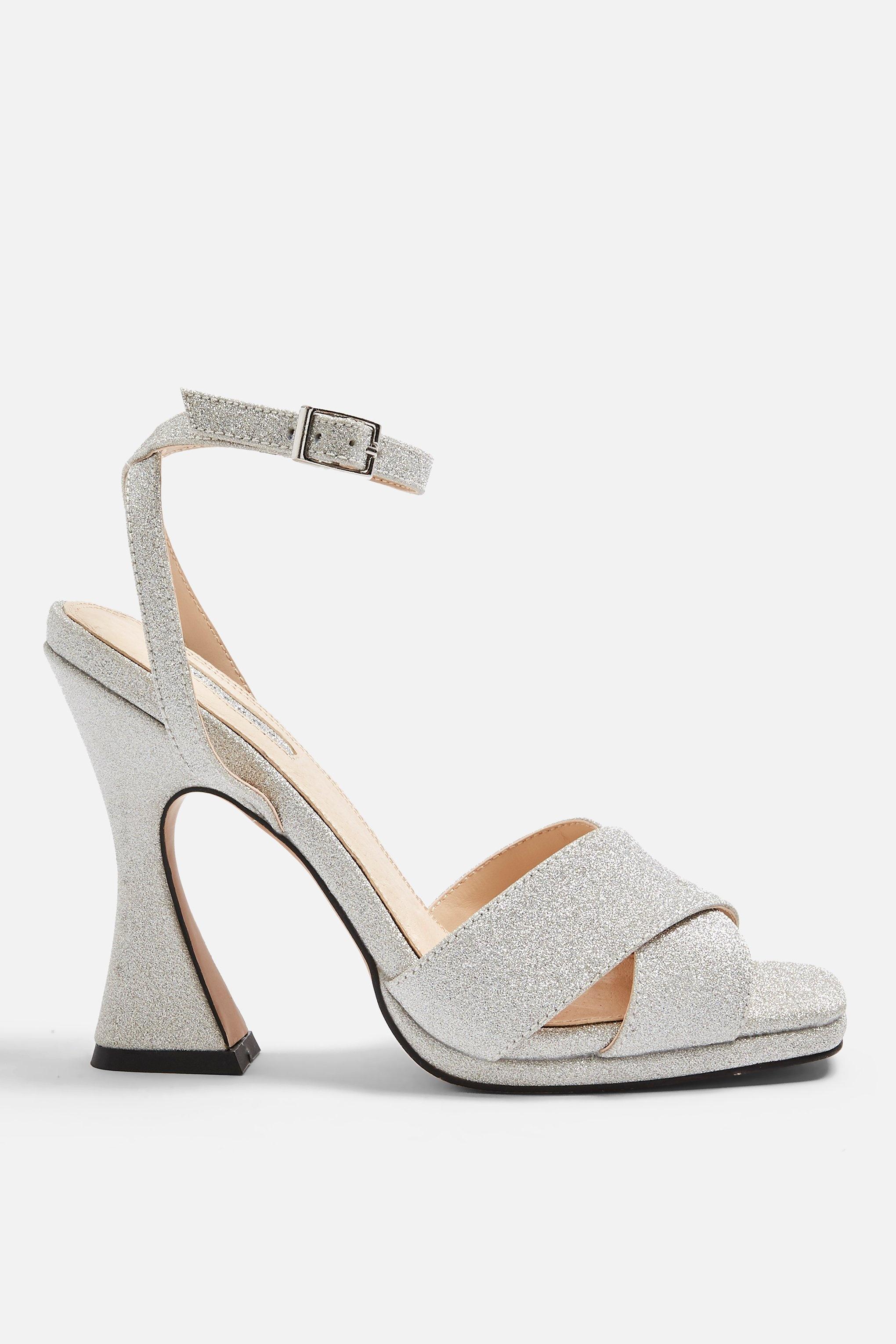 topshop silver heels