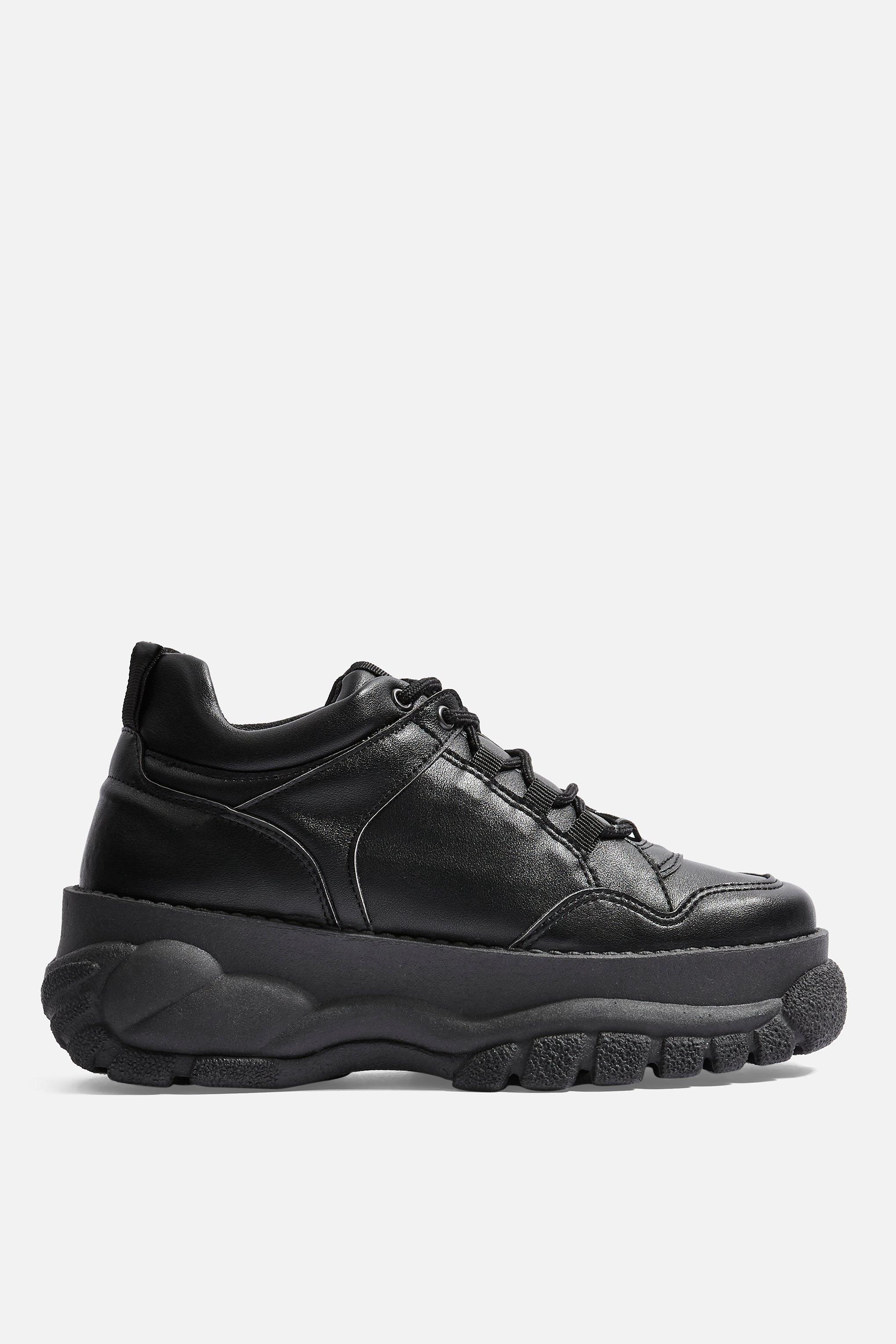 TOPSHOP Cairo Chunky Trainers in Black 