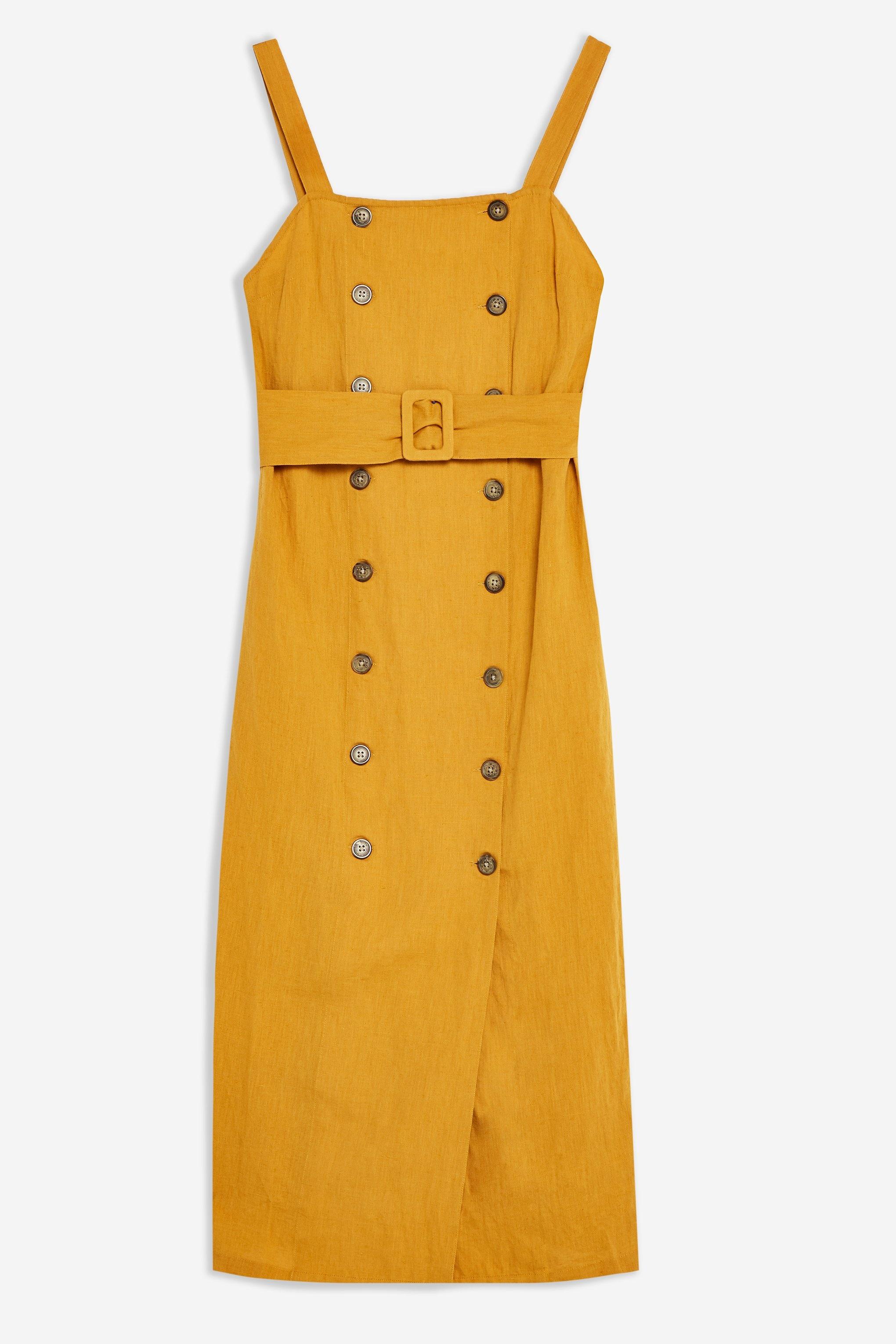 belted pinafore dress