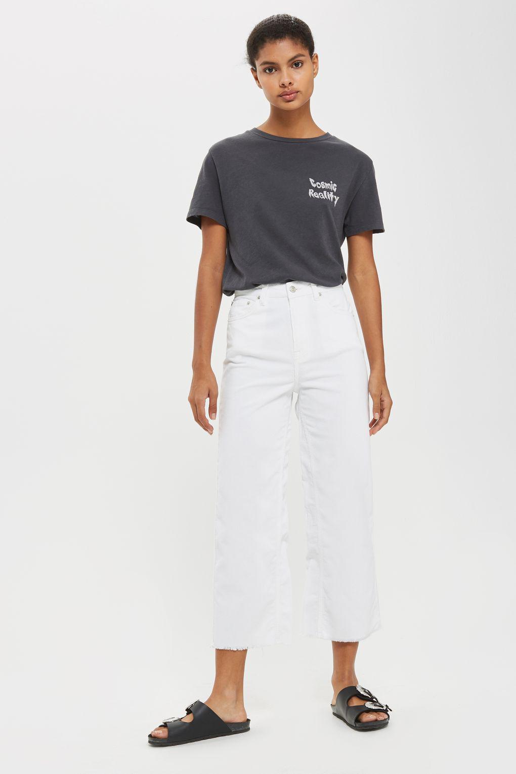 topshop cropped wide leg jeans