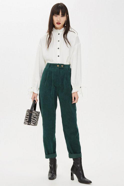 topshop green corduroy trousers