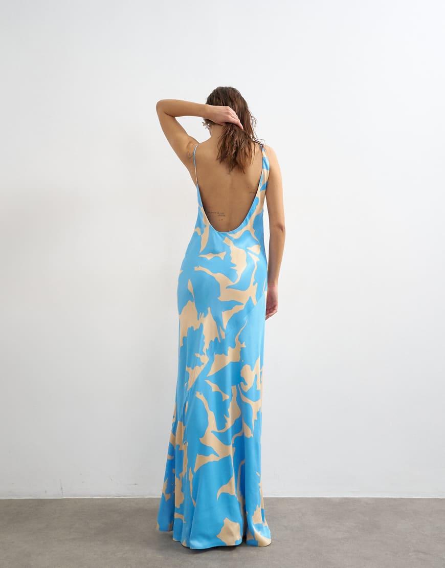 strapless open back dress Floor Length Mesh Wedding Guest Dress Mermaid Floral Long Sleeve High Neck with Flounce Hem