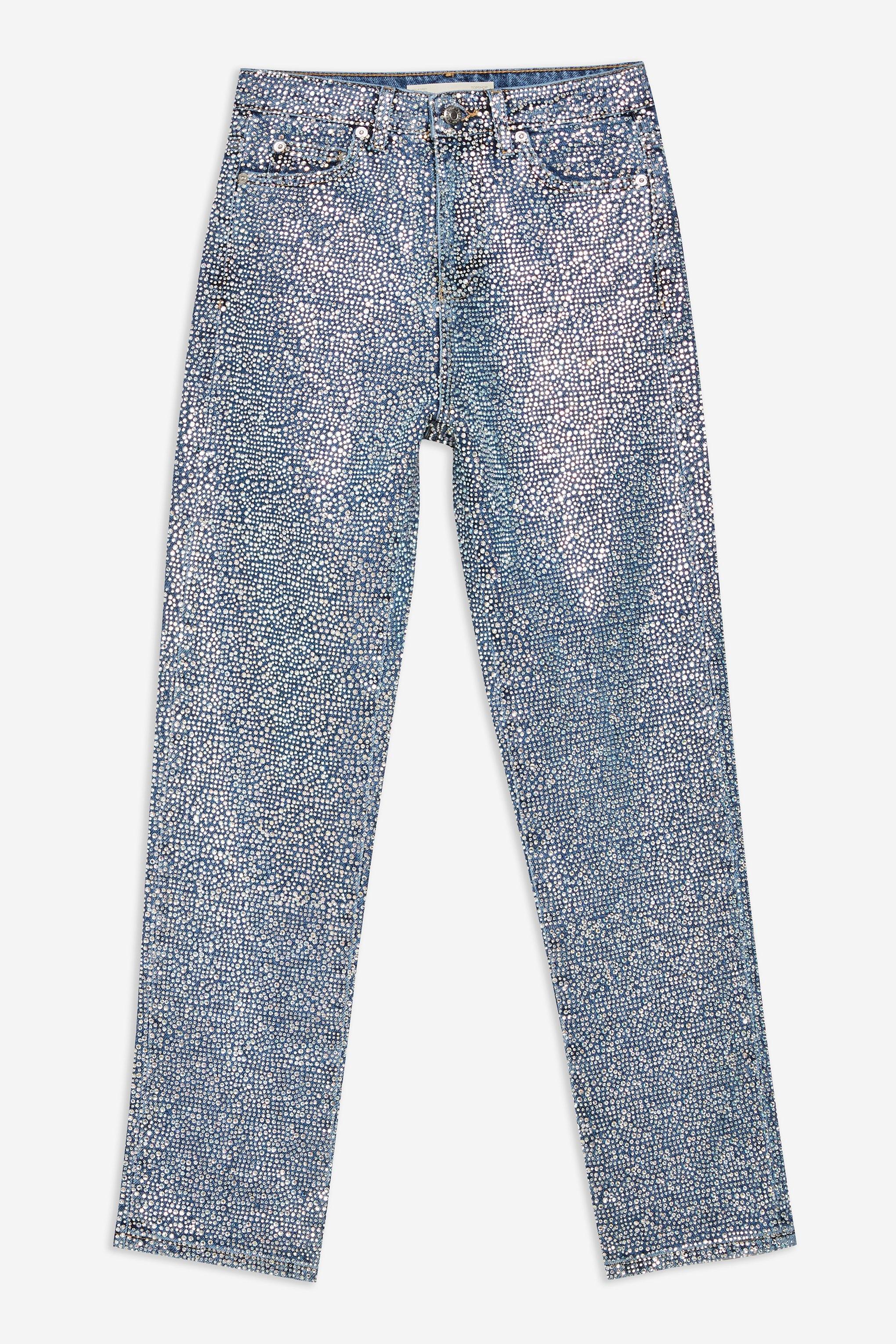 rhinestone jeans topshop