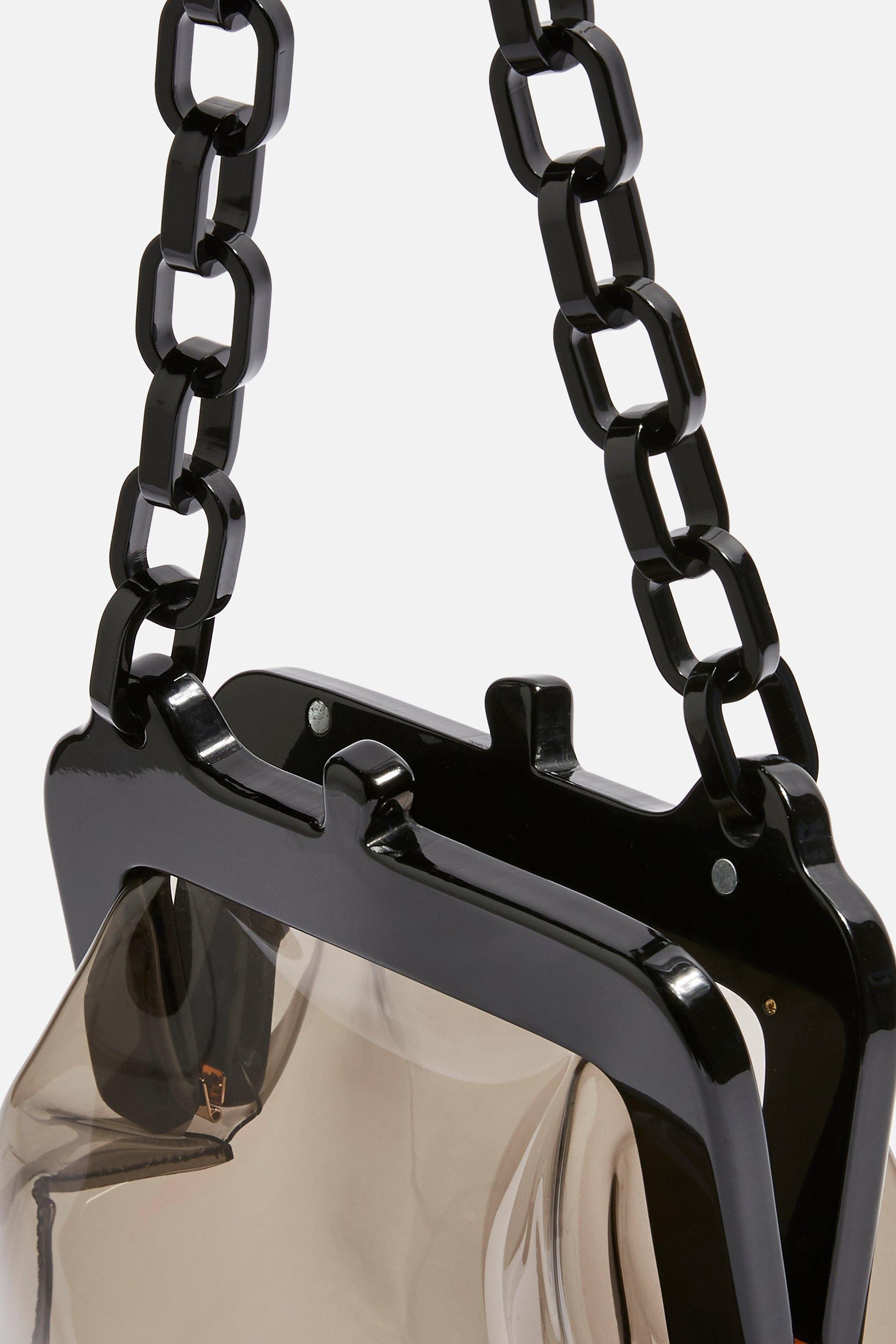 tint tortoiseshell clip frame bag