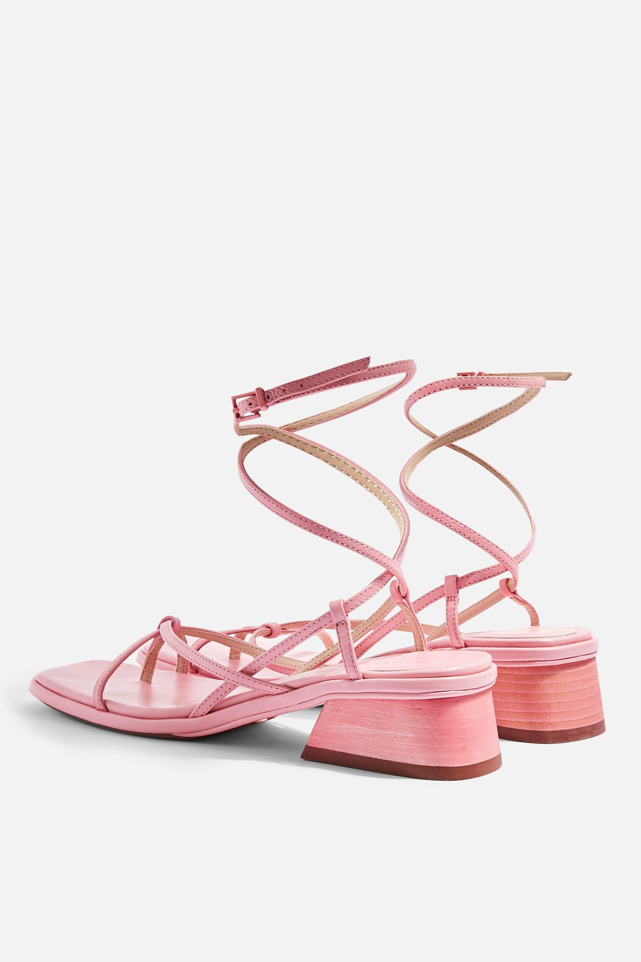 pink strappy sandals