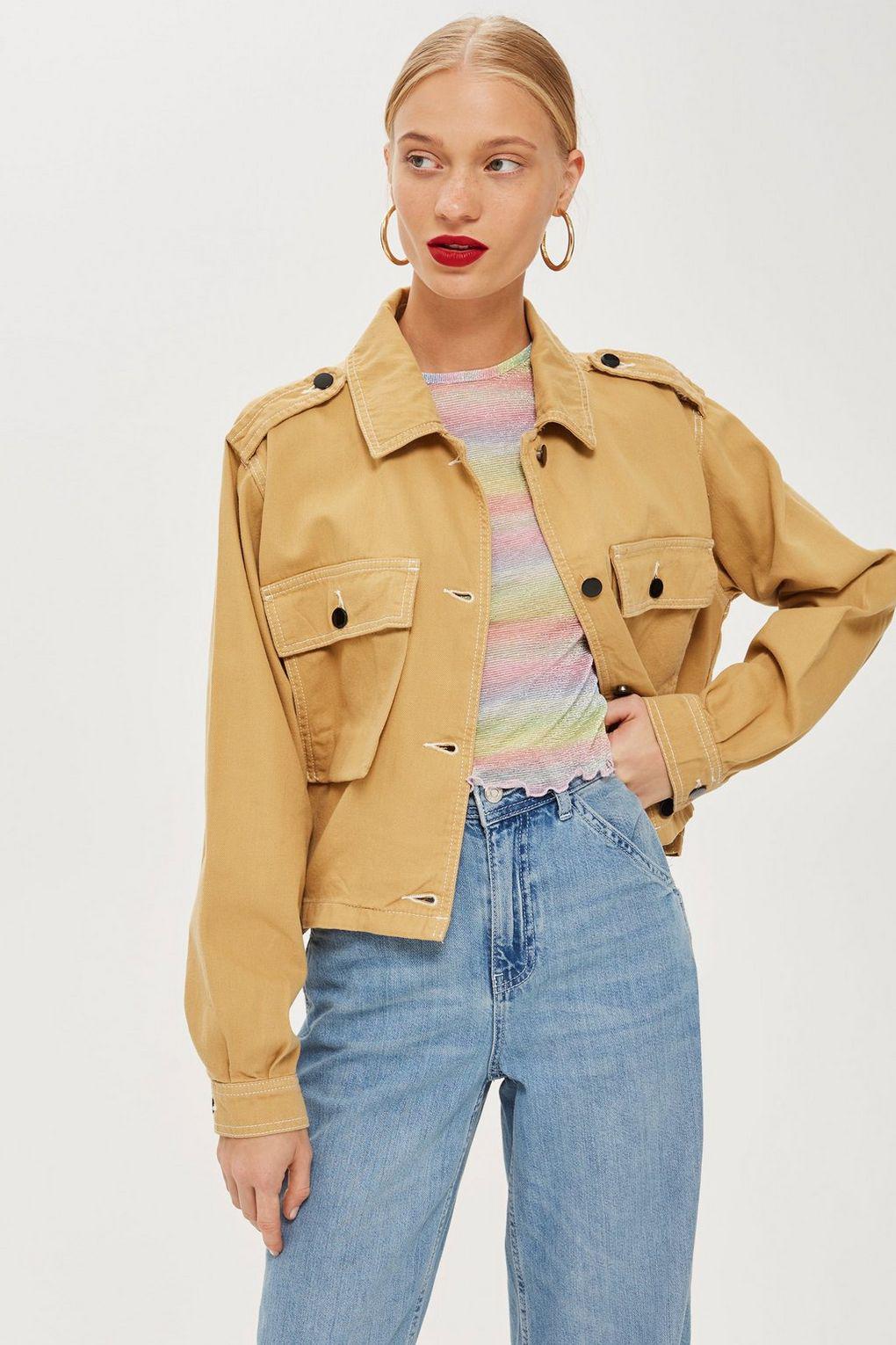 topshop denim shacket