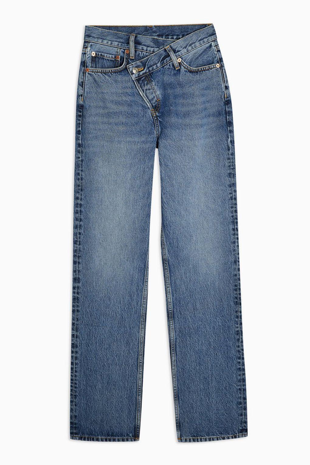 wrap over dad jeans